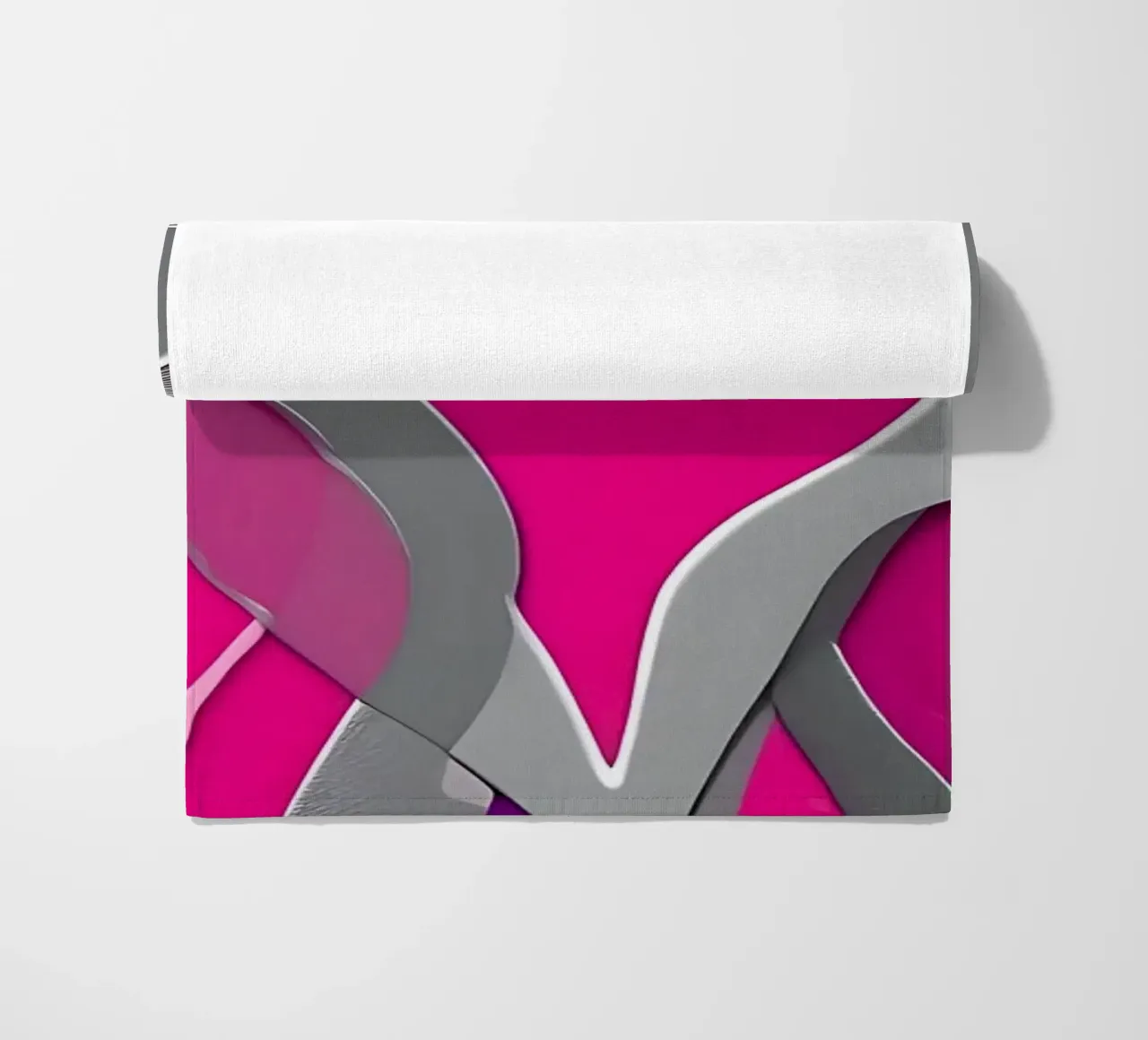 cuori_rosa_argento_1 telo mare da Pink- und LoveArt by LK