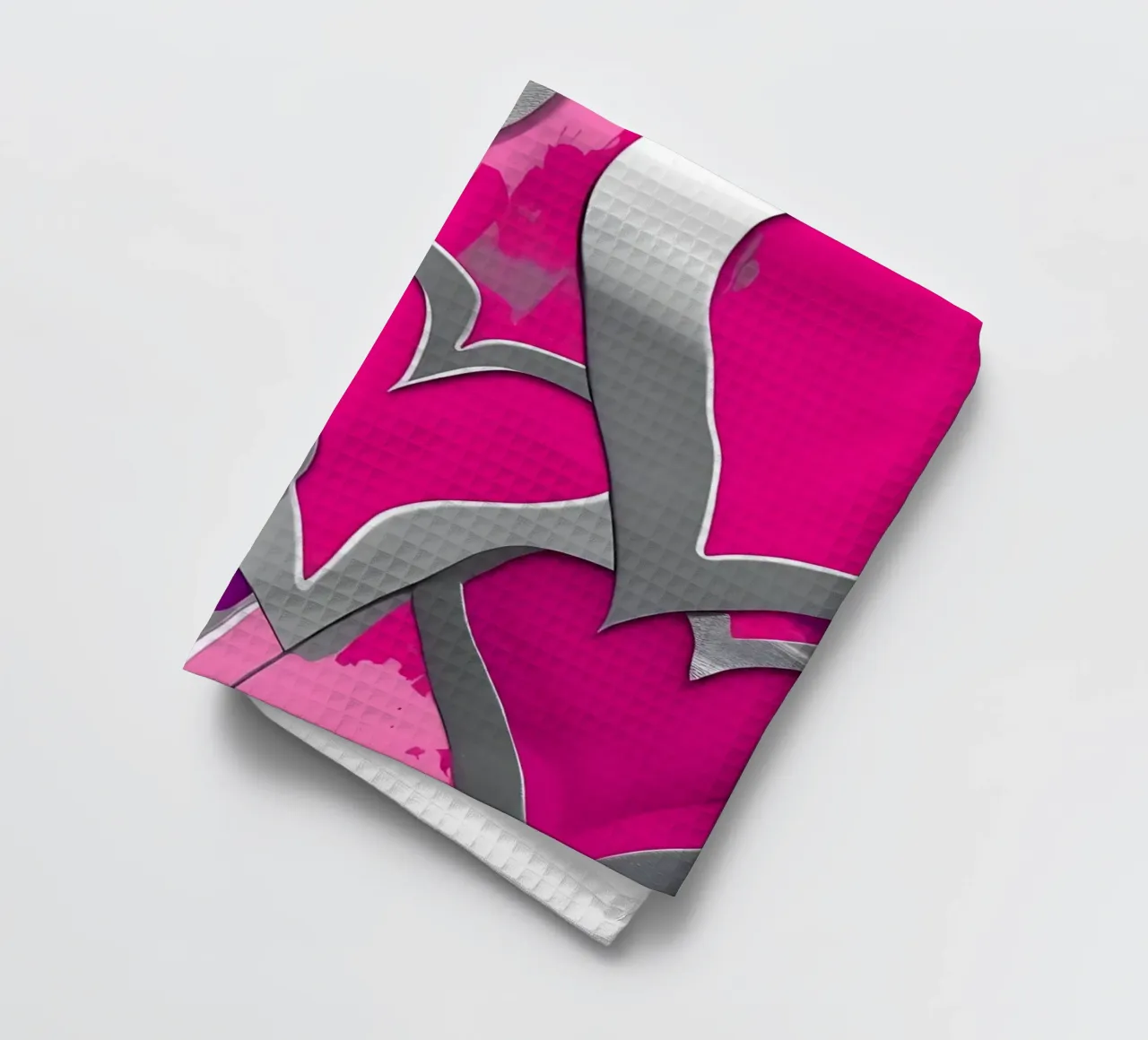 cuori_rosa_argento_1 canovaccio da cucina da Pink- und LoveArt by LK