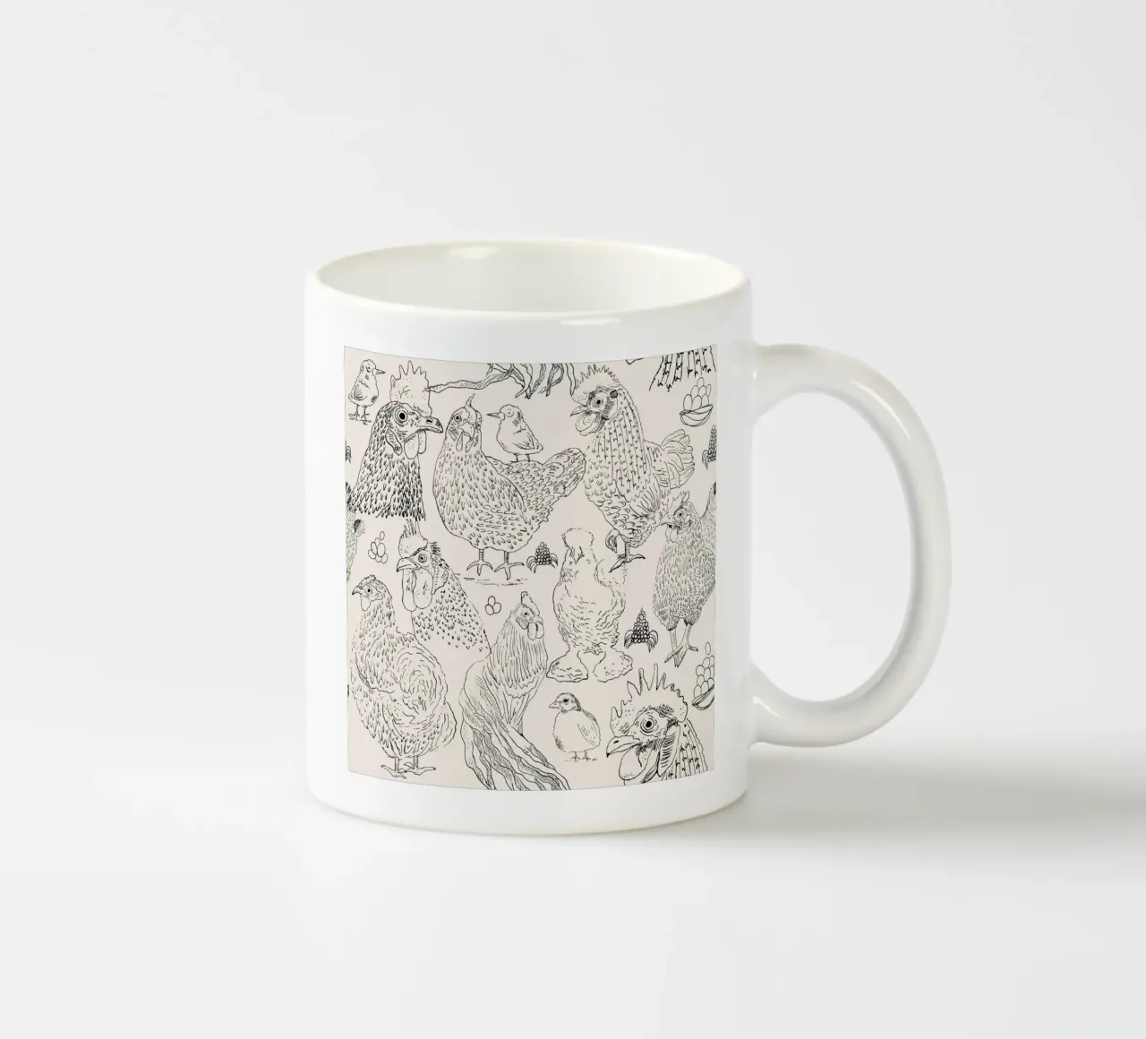 Chicken tribe tazza in ceramica da Studio Wida