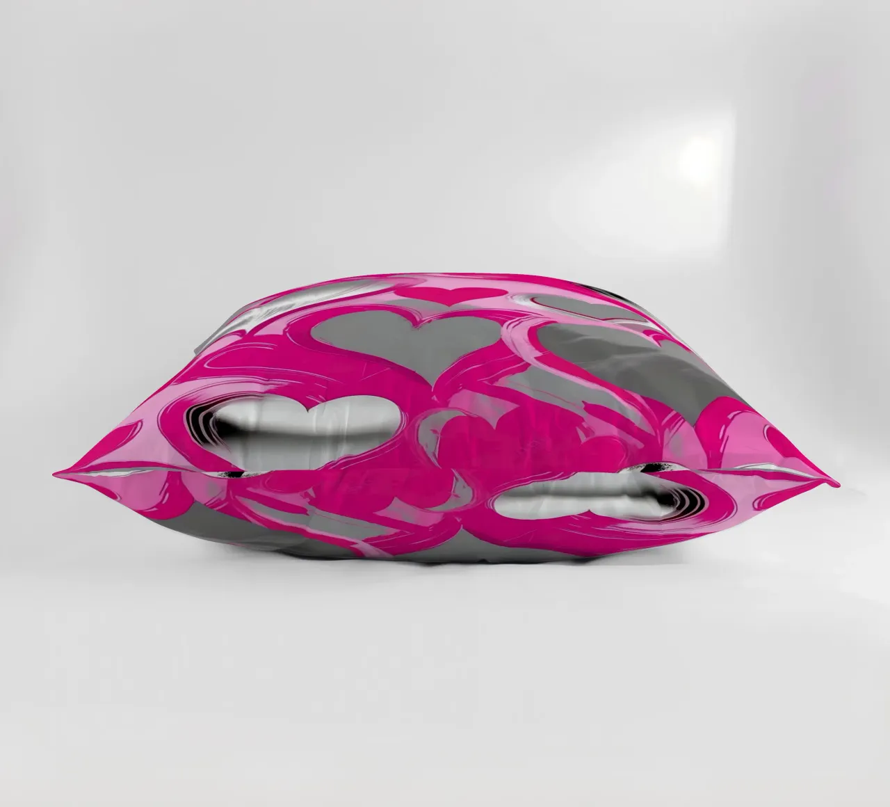 cuori_rosa_argento_2 cuscino da Pink- und LoveArt by LK