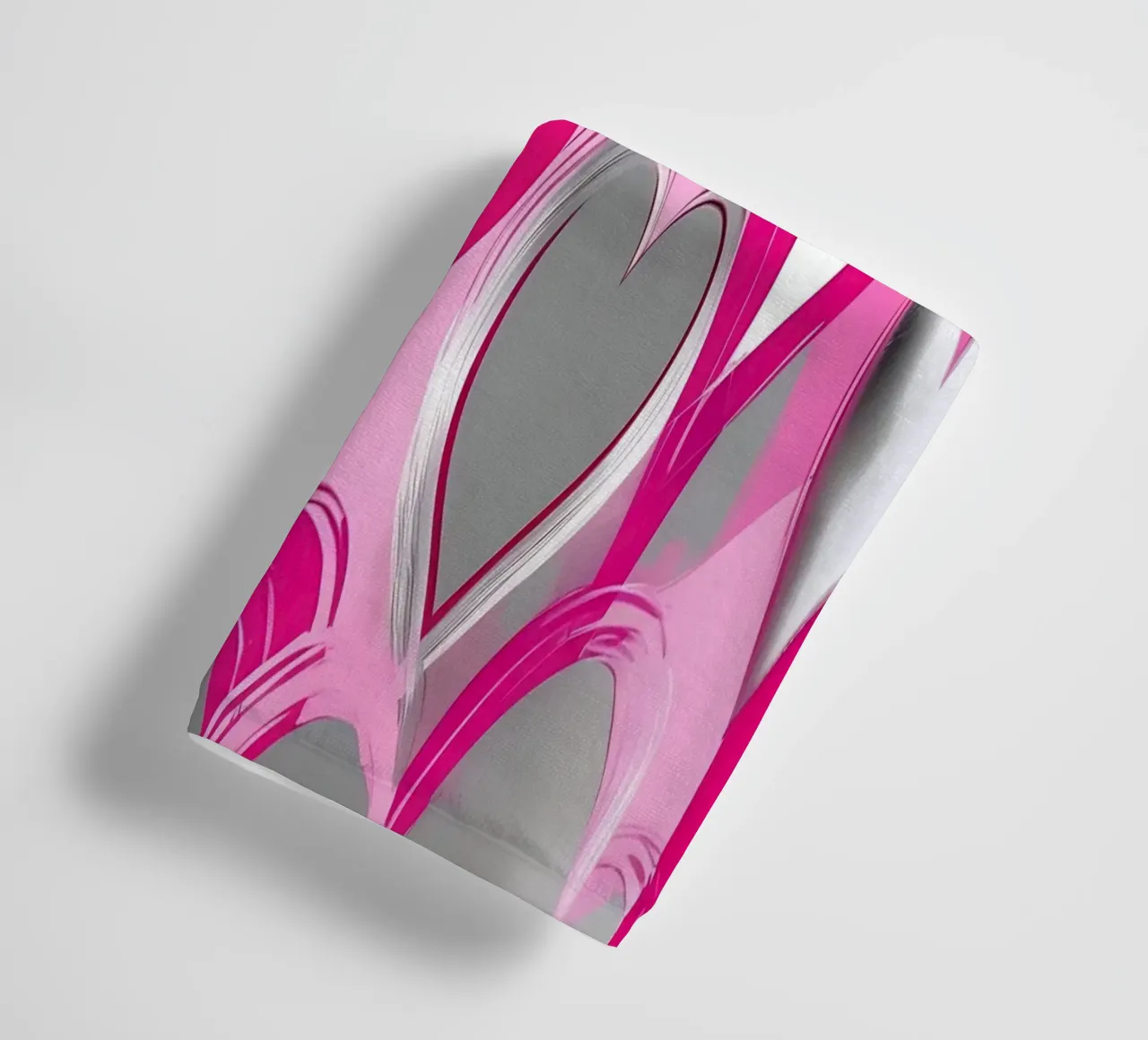cuori_rosa_argento_2 asciugamano da bagno da Pink- und LoveArt by LK