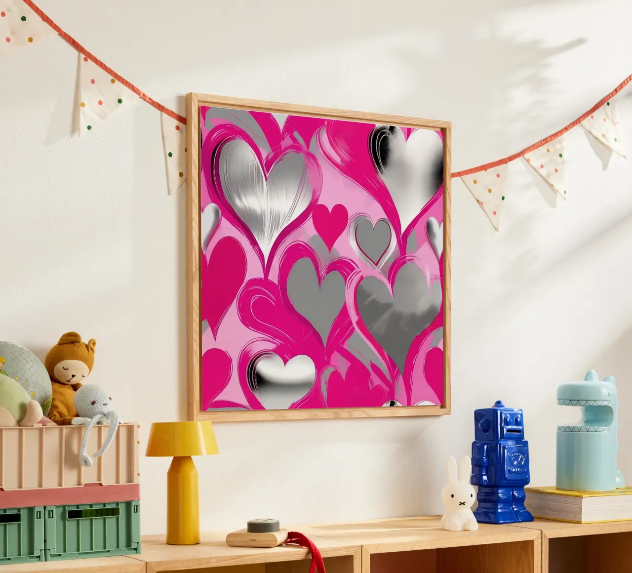 cuori_rosa_argento_2 plexiglass da Pink- und LoveArt by LK