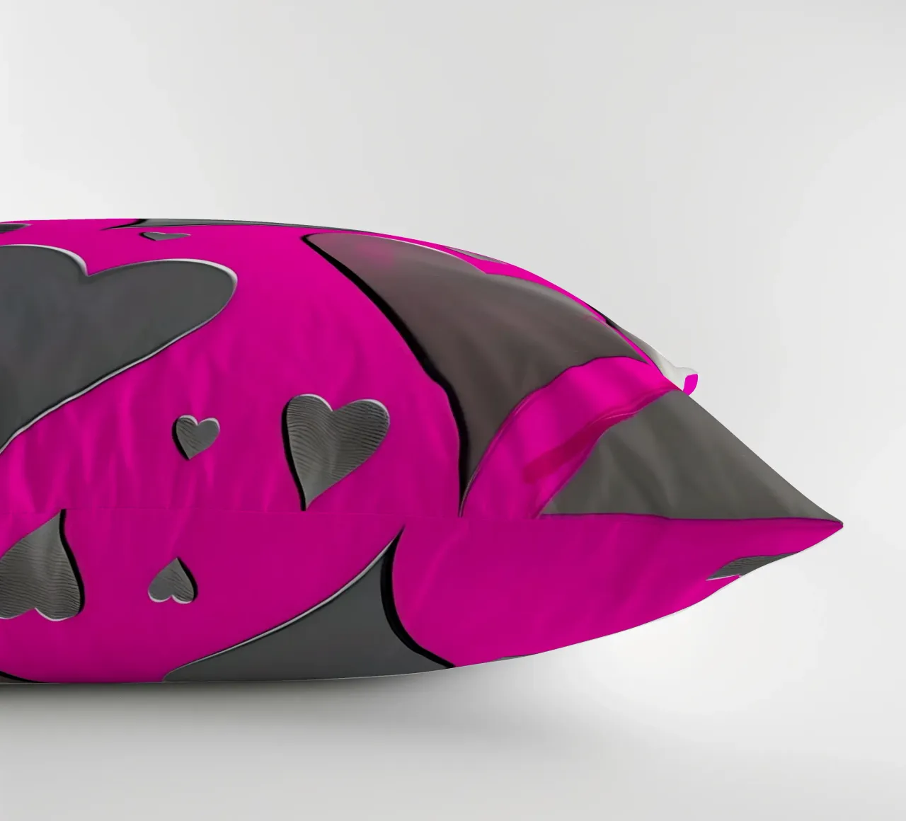 cuori_rosa_argento_3 cuscino da Pink- und LoveArt by LK