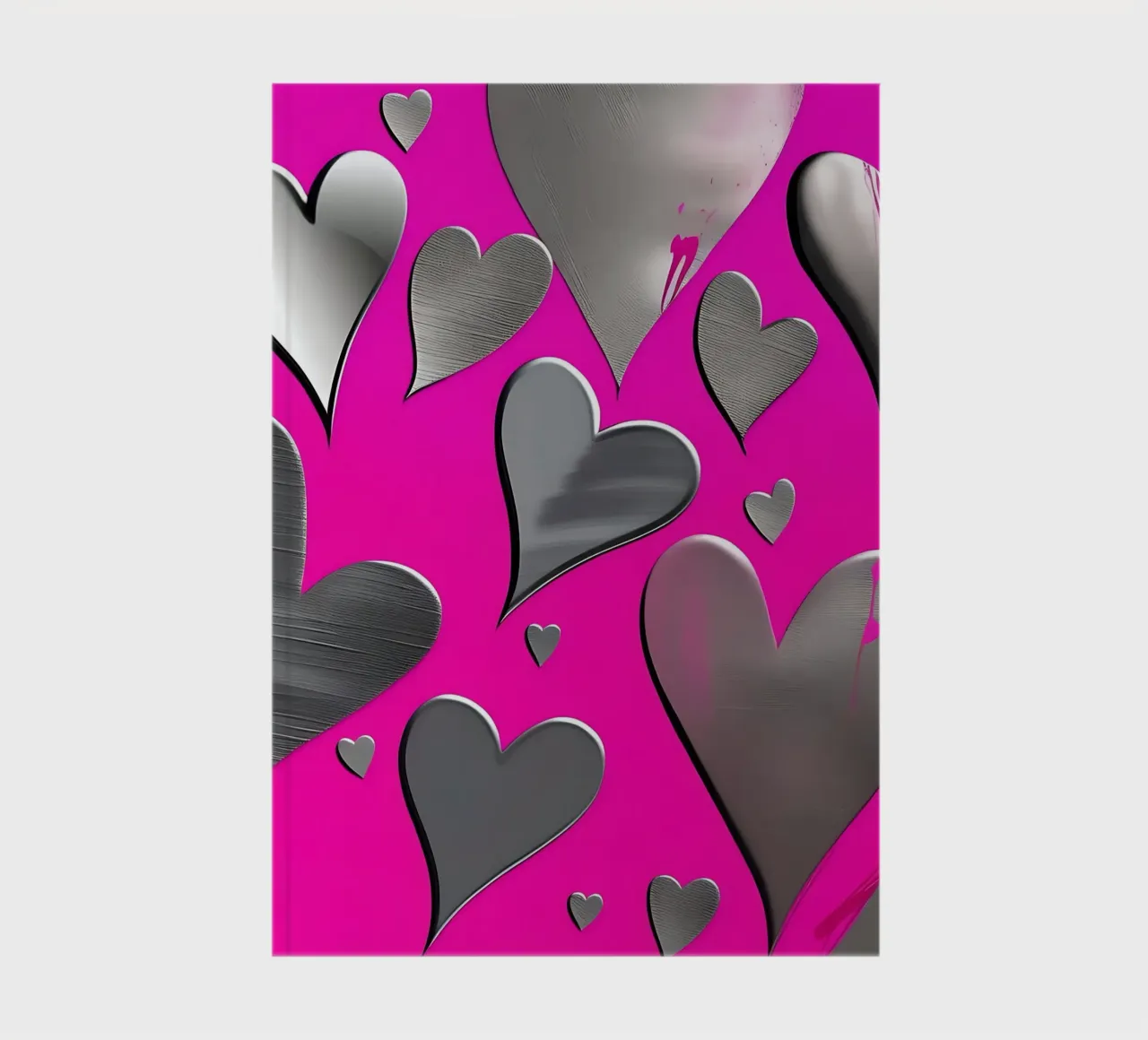 cuori_rosa_argento_3 diario da Pink- und LoveArt by LK