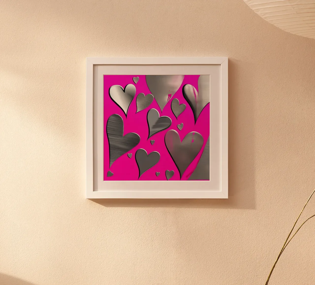 cuori_rosa_argento_3 carta hahnemühle da Pink- und LoveArt by LK