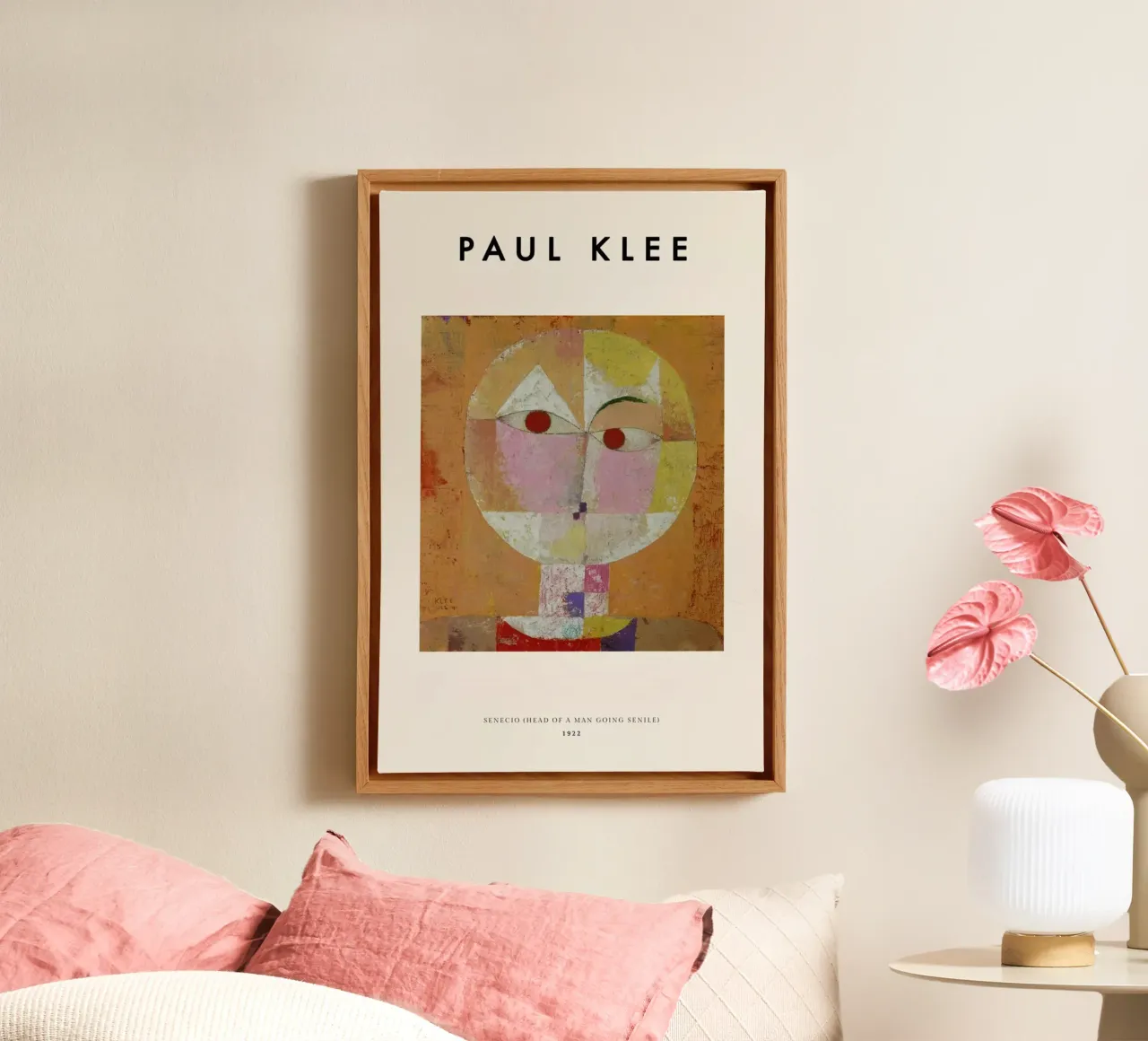 Klee - Senecio tela con Cornice a cassetta da ARTOTHEK