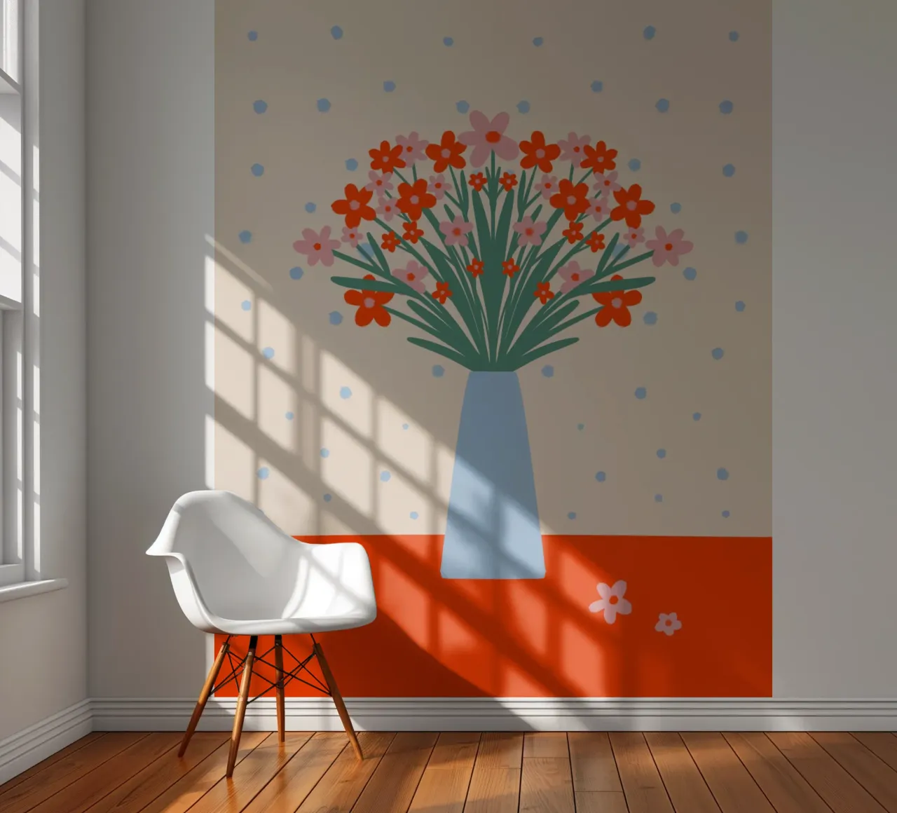 Mignon vase floral papier peint photo de Wackapacka