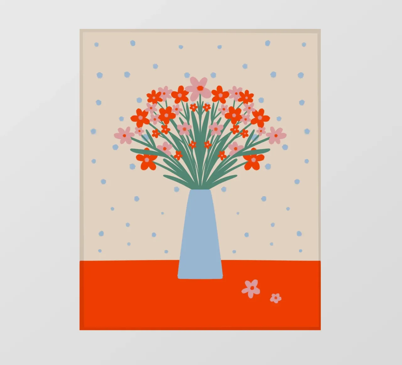 Mignon vase floral papier peint photo de Wackapacka