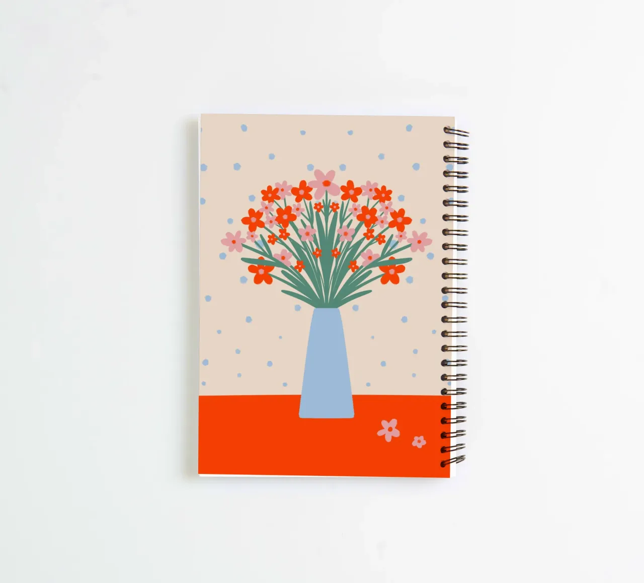 Niedliche Blumenvase Ringbuch von Wackapacka