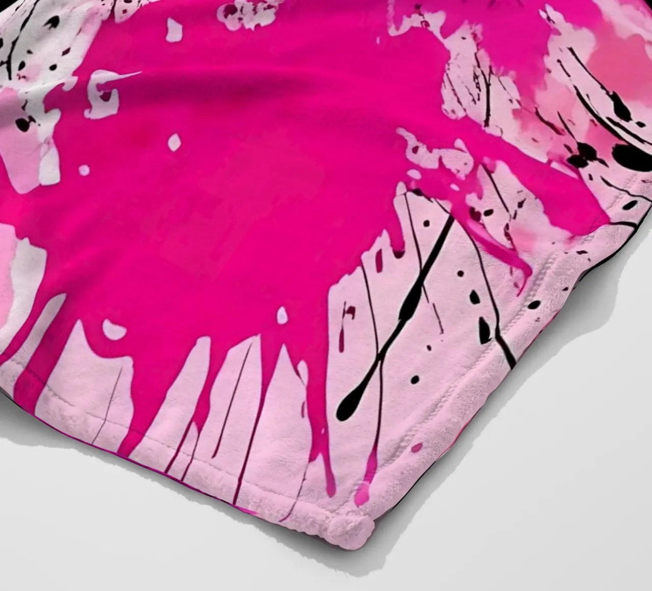 cuore_rosa_nero_1 coperta in pile da Pink- und LoveArt by LK