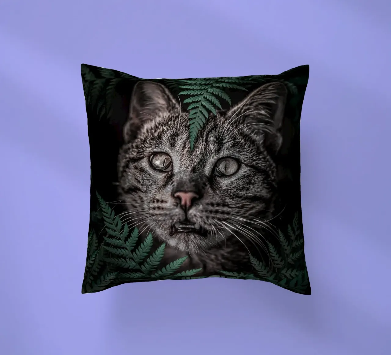 Meow Cat in Felci cuscino da arizrab