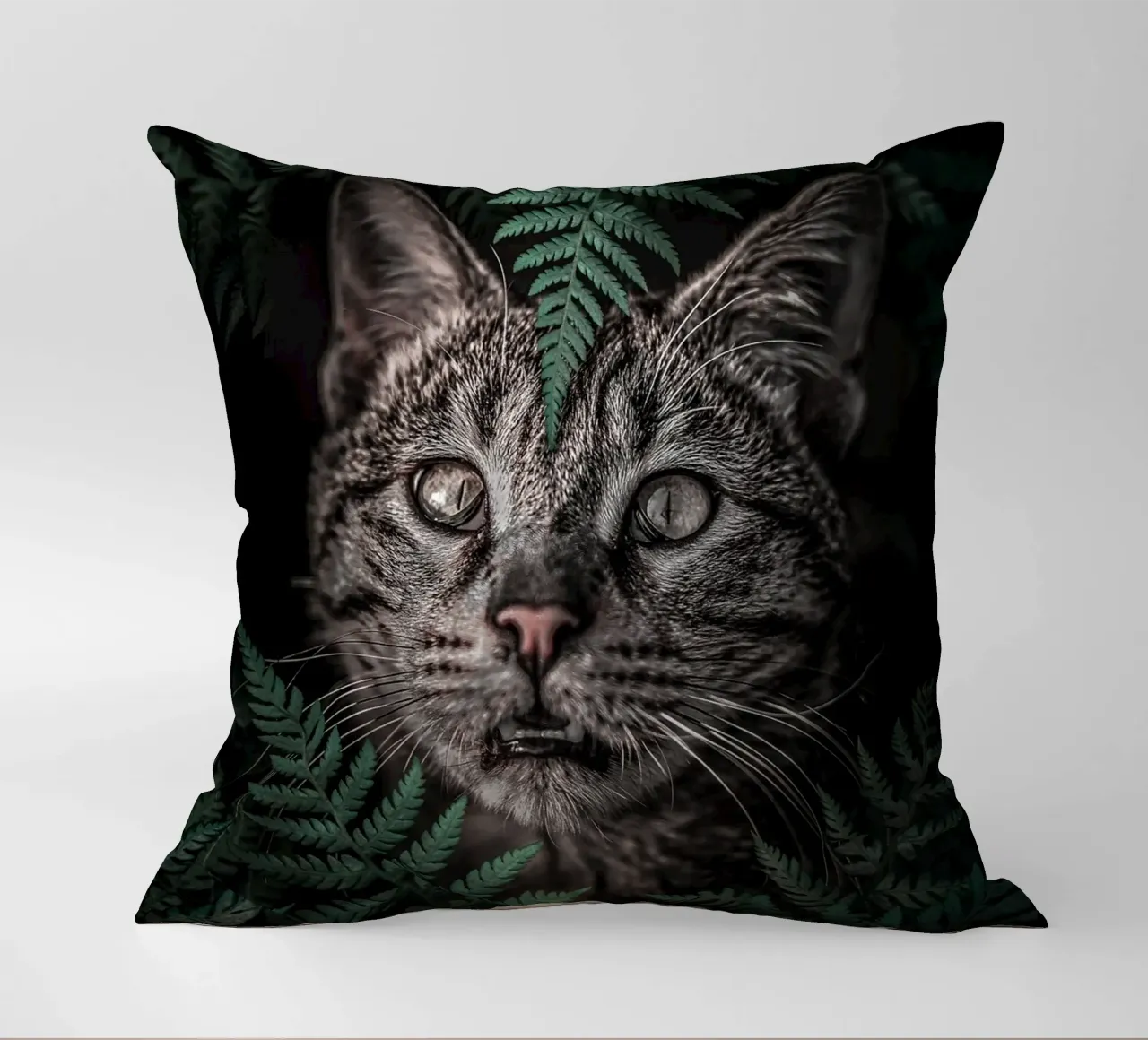 Meow Cat in Felci cuscino da arizrab