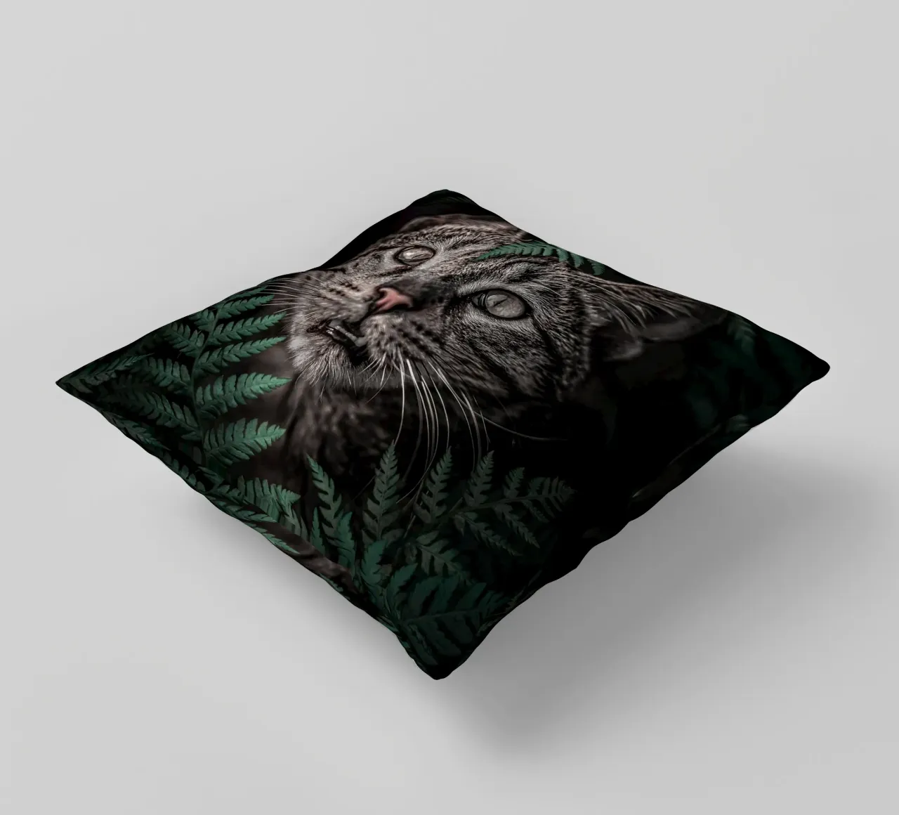 Meow Cat in Felci cuscino da arizrab