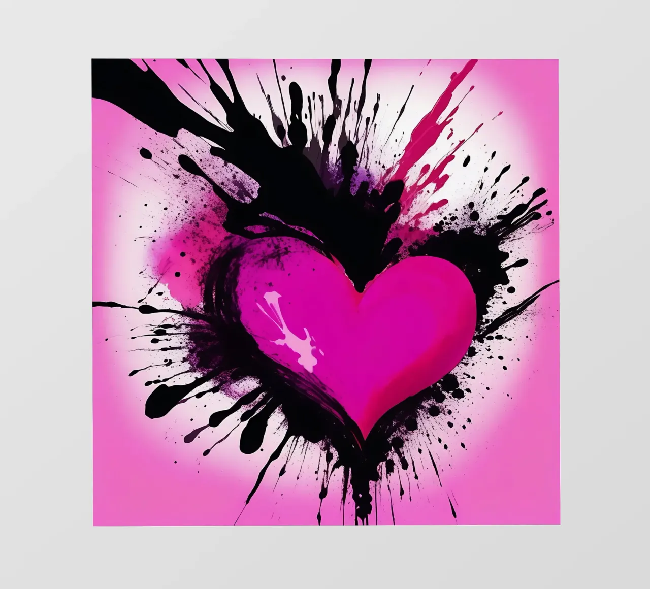cuore_rosa_nero_2 telo in pvc da Pink- und LoveArt by LK