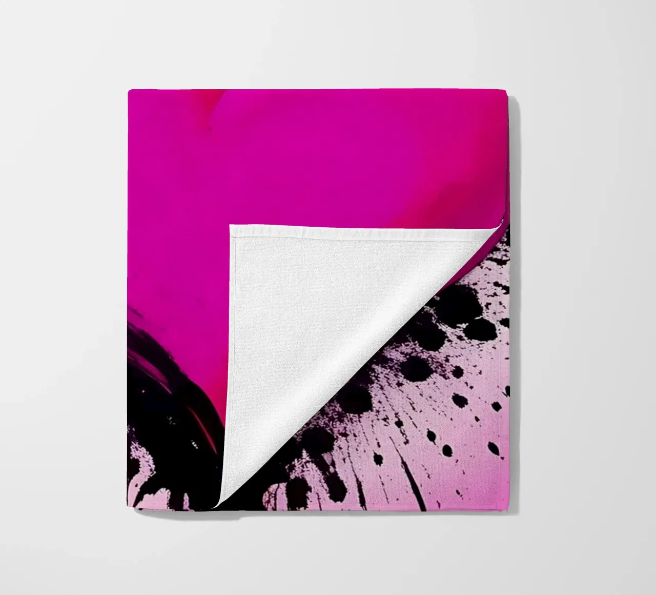 cuore_rosa_nero_2 telo mare da Pink- und LoveArt by LK