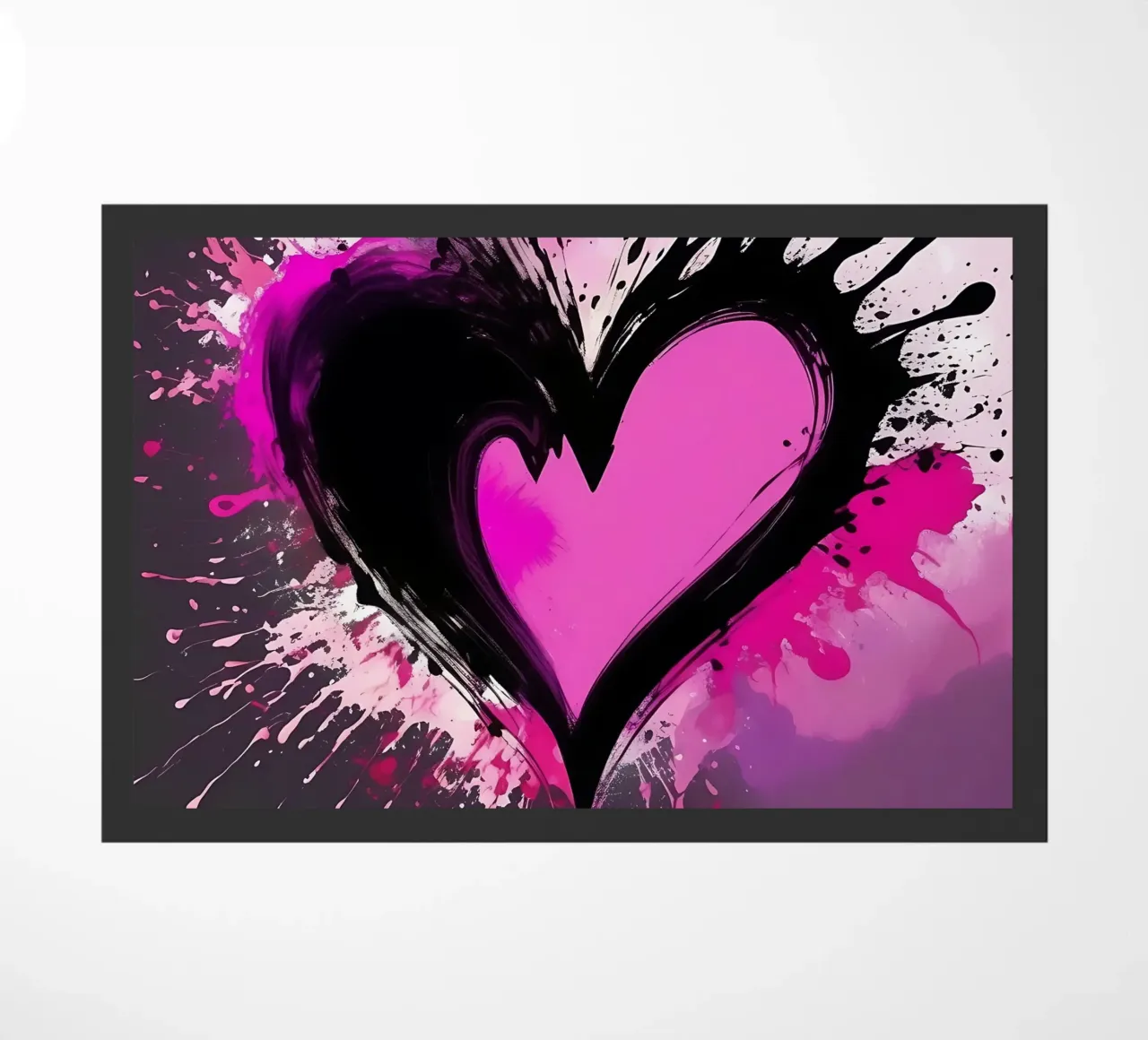 cuore_rosa_nero_3 zerbino da Pink- und LoveArt by LK