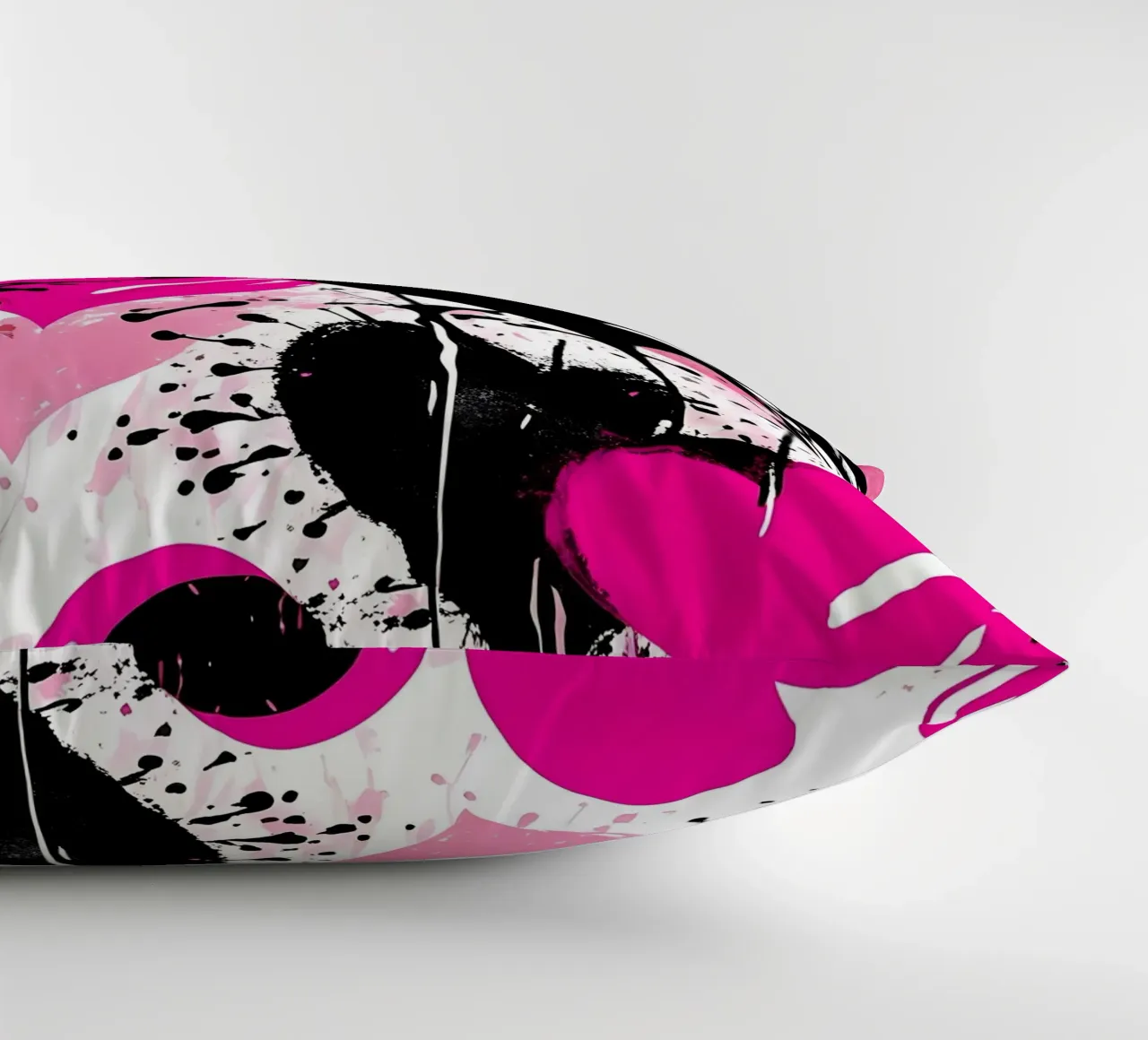 cuori_rosa_nero_1 cuscino da Pink- und LoveArt by LK