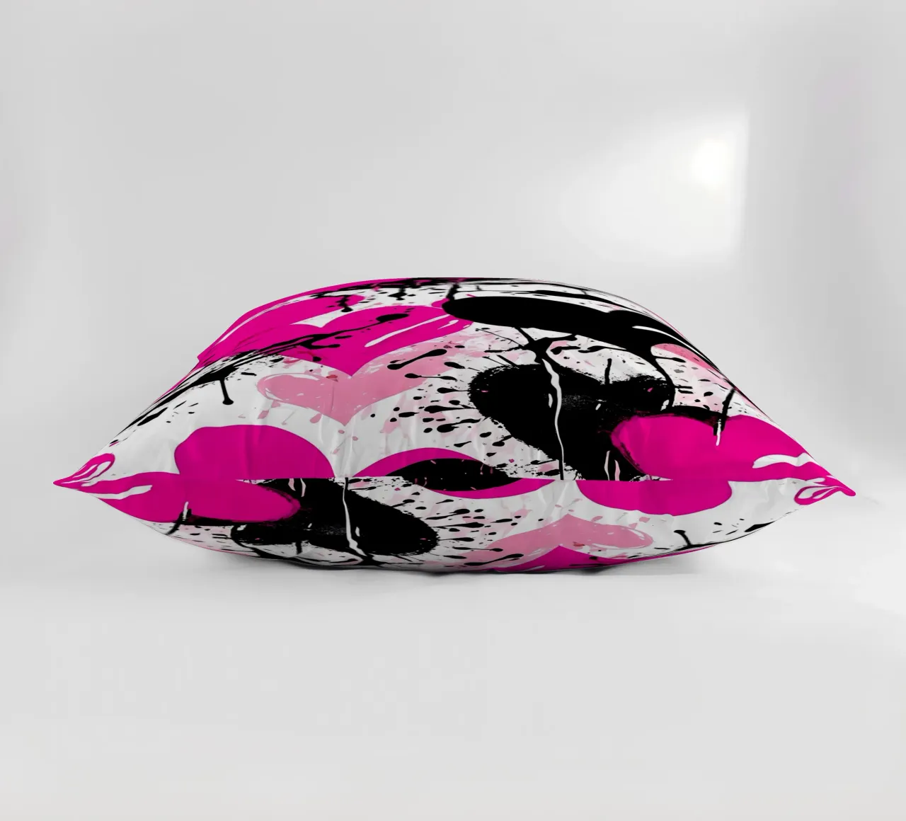 cuori_rosa_nero_1 cuscino da Pink- und LoveArt by LK