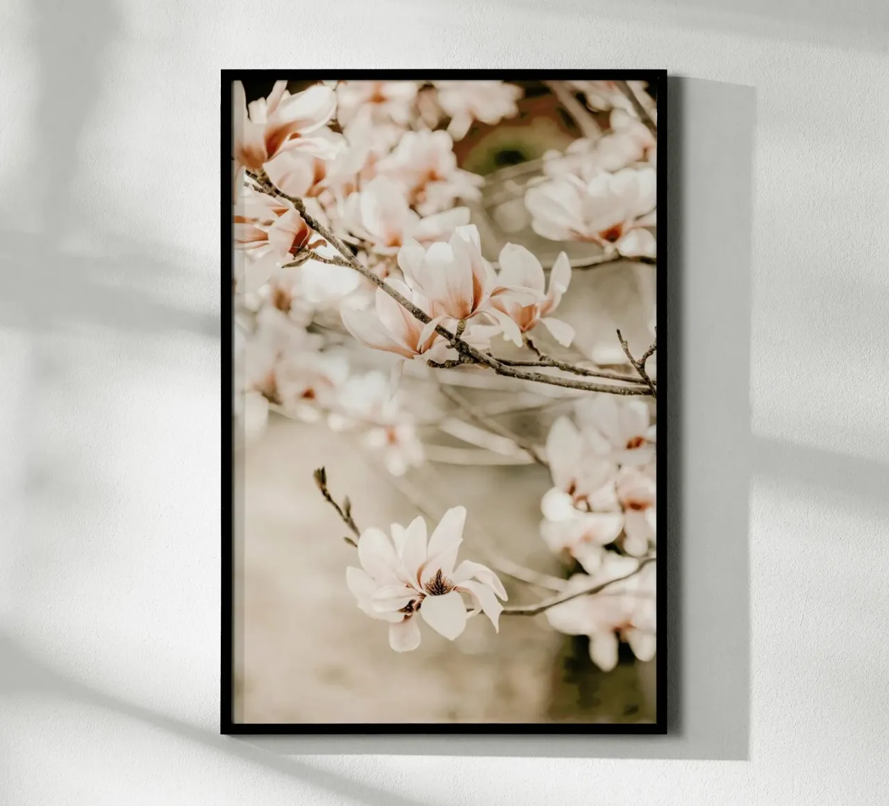 Magnolias 1 poster con telaio in alluminio da Monika Strigel