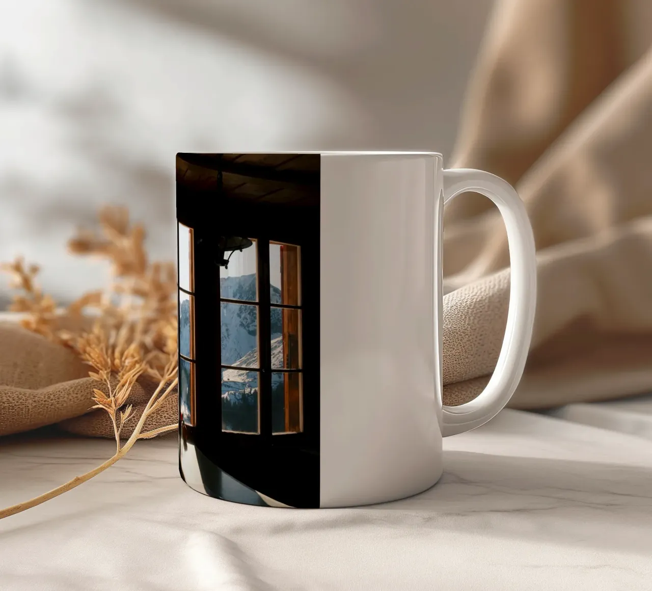 Alpine Silence Through the Window tazza in ceramica da FujiSwiss