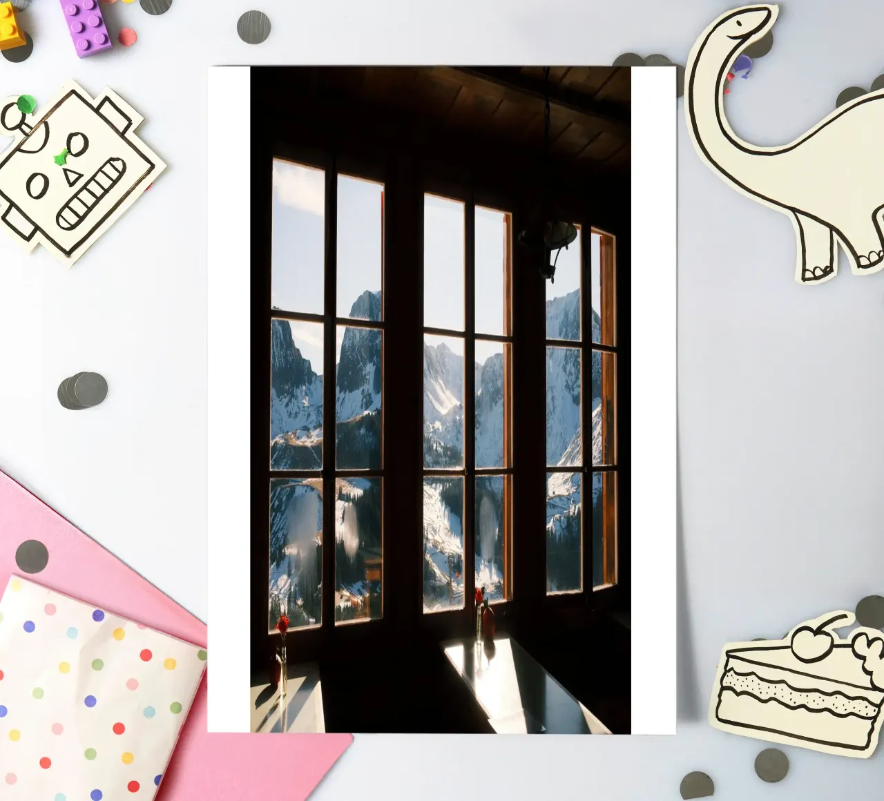 Alpine Silence Through the Window foglio adesivo da FujiSwiss