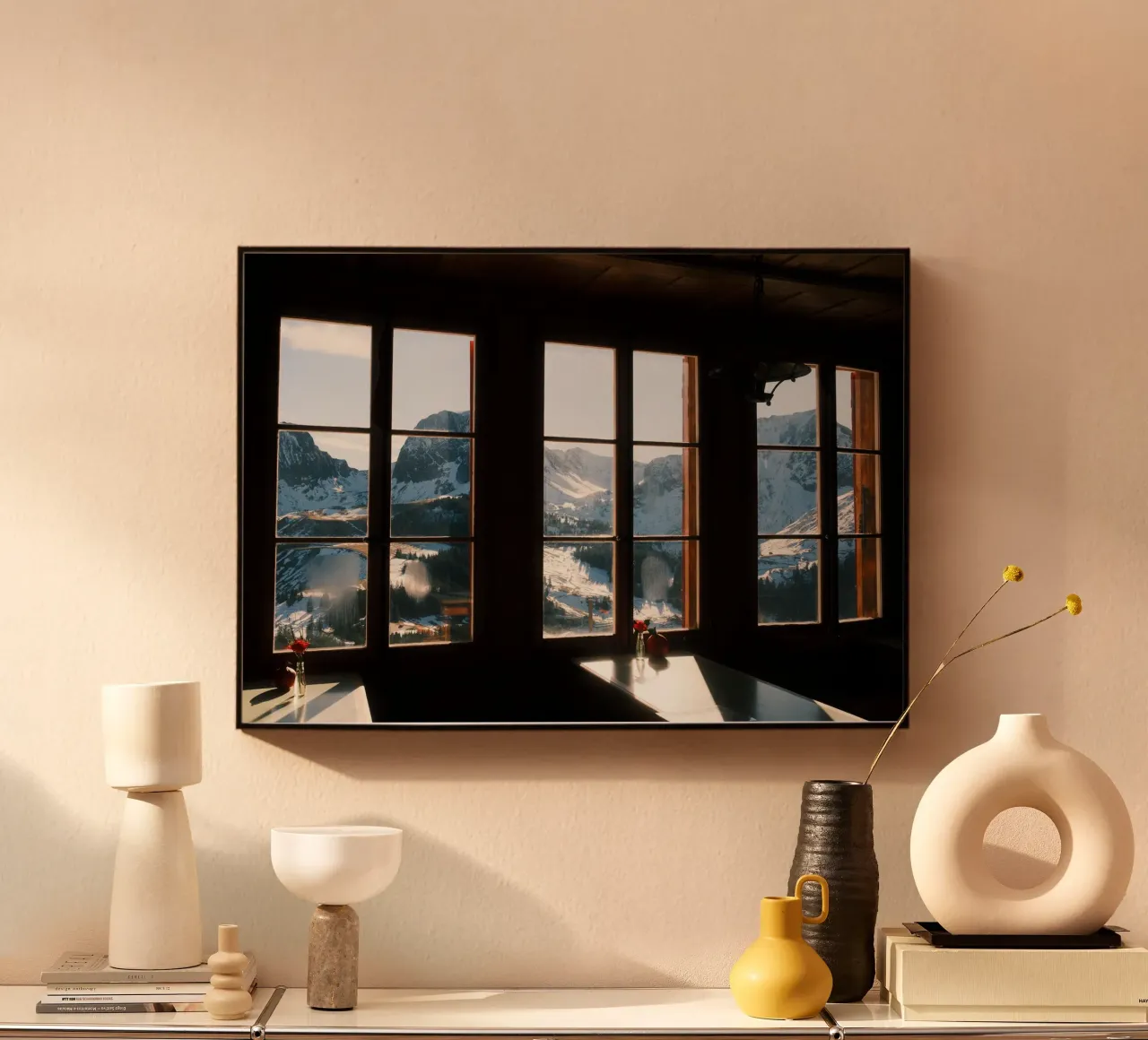 Alpine Silence Through the Window alluminio dibond da FujiSwiss