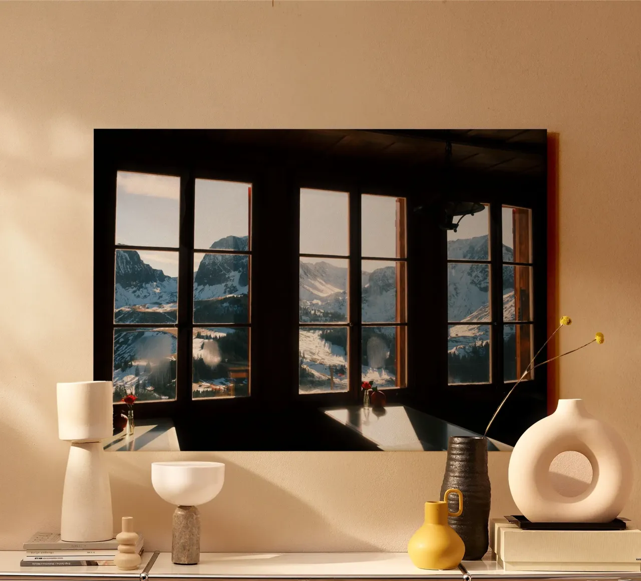 Alpine Silence Through the Window tela da FujiSwiss
