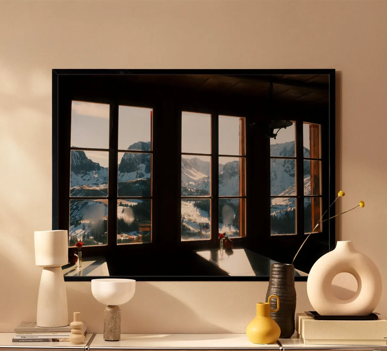 Alpine Silence Through the Window poster da FujiSwiss