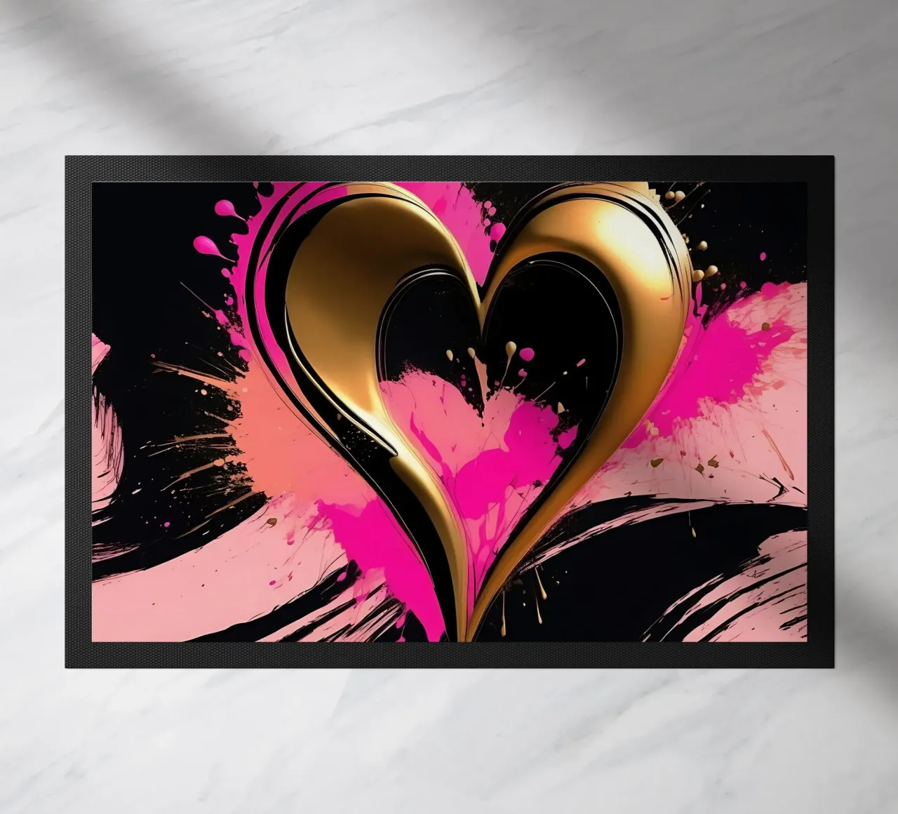 cuore_oro_rosa_nero_2 zerbino da Pink- und LoveArt by LK