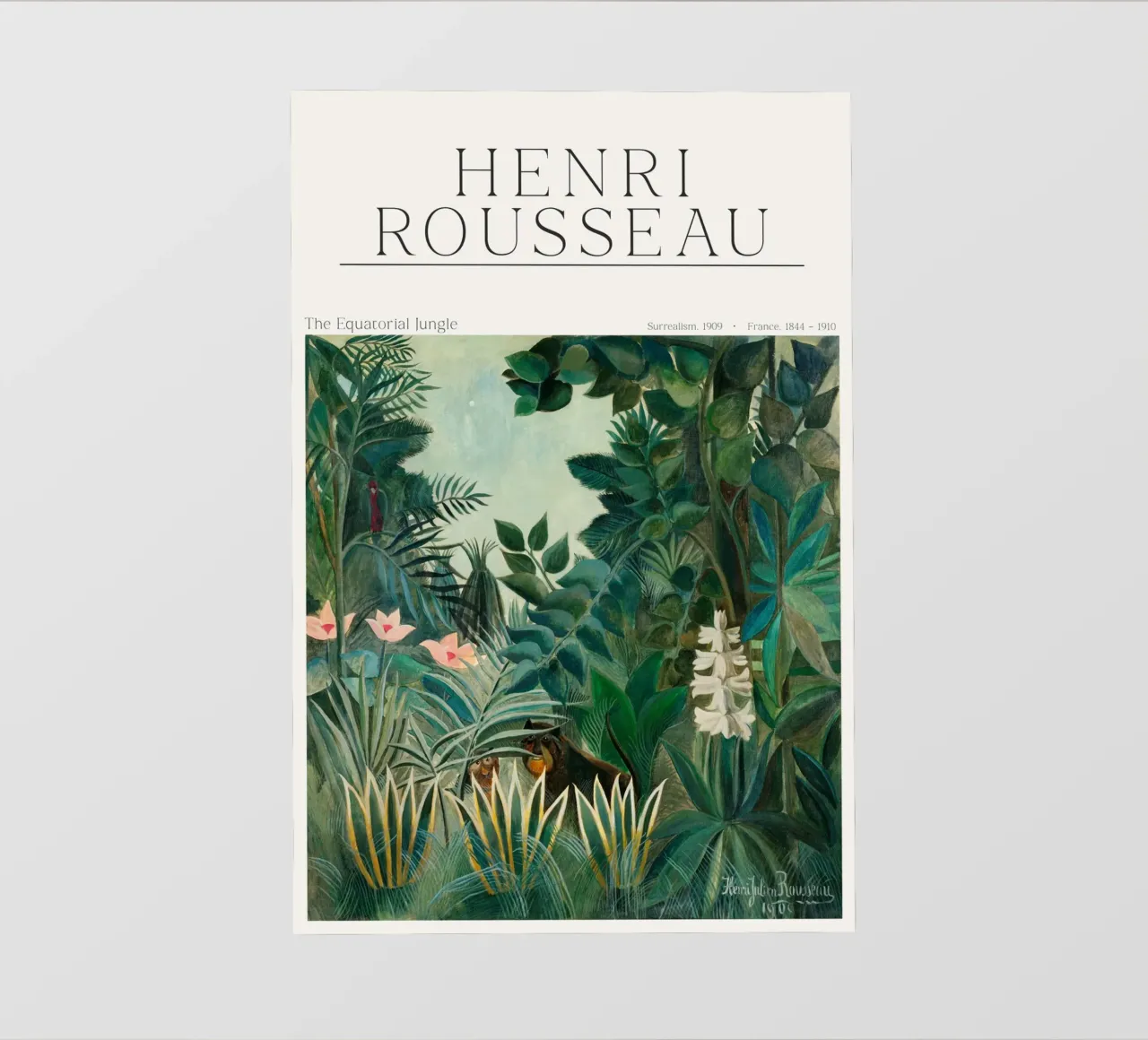 Henri Rousseau - La giungla equatoriale pellicola backlit da Old Masters