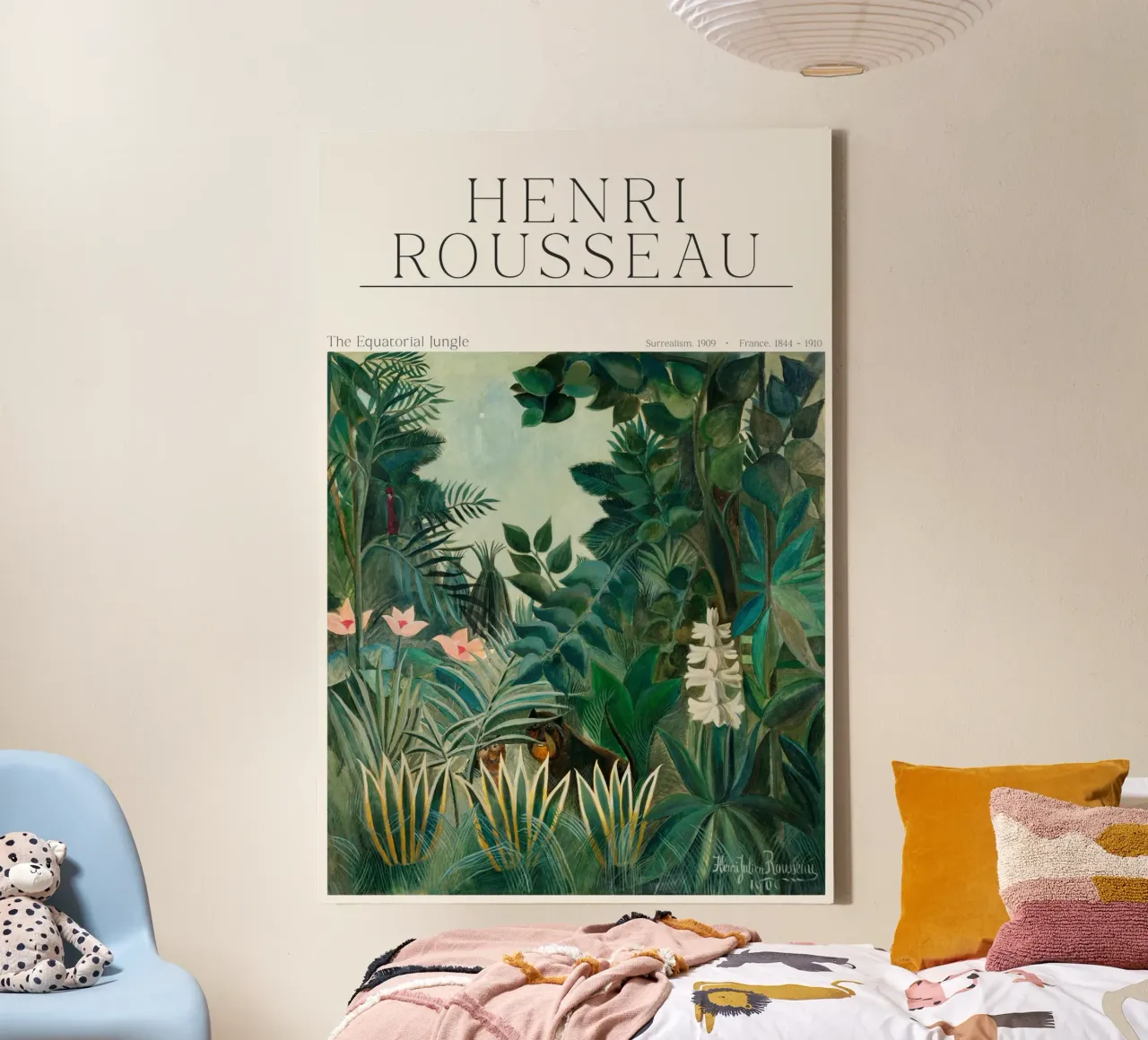 Henri Rousseau - La giungla equatoriale tela con Cornice a cassetta da Old Masters