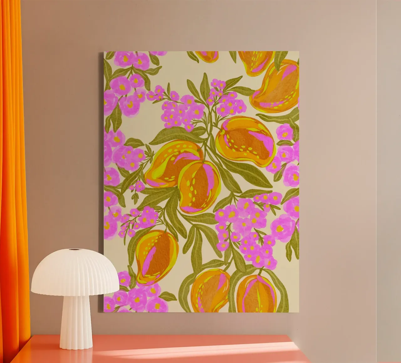 Manghi esotici e fiori tela da Nikitajariwala