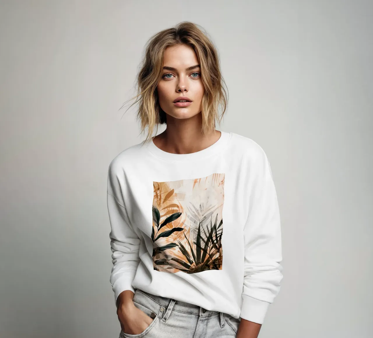 Leaves Boho B felpa da Mateo