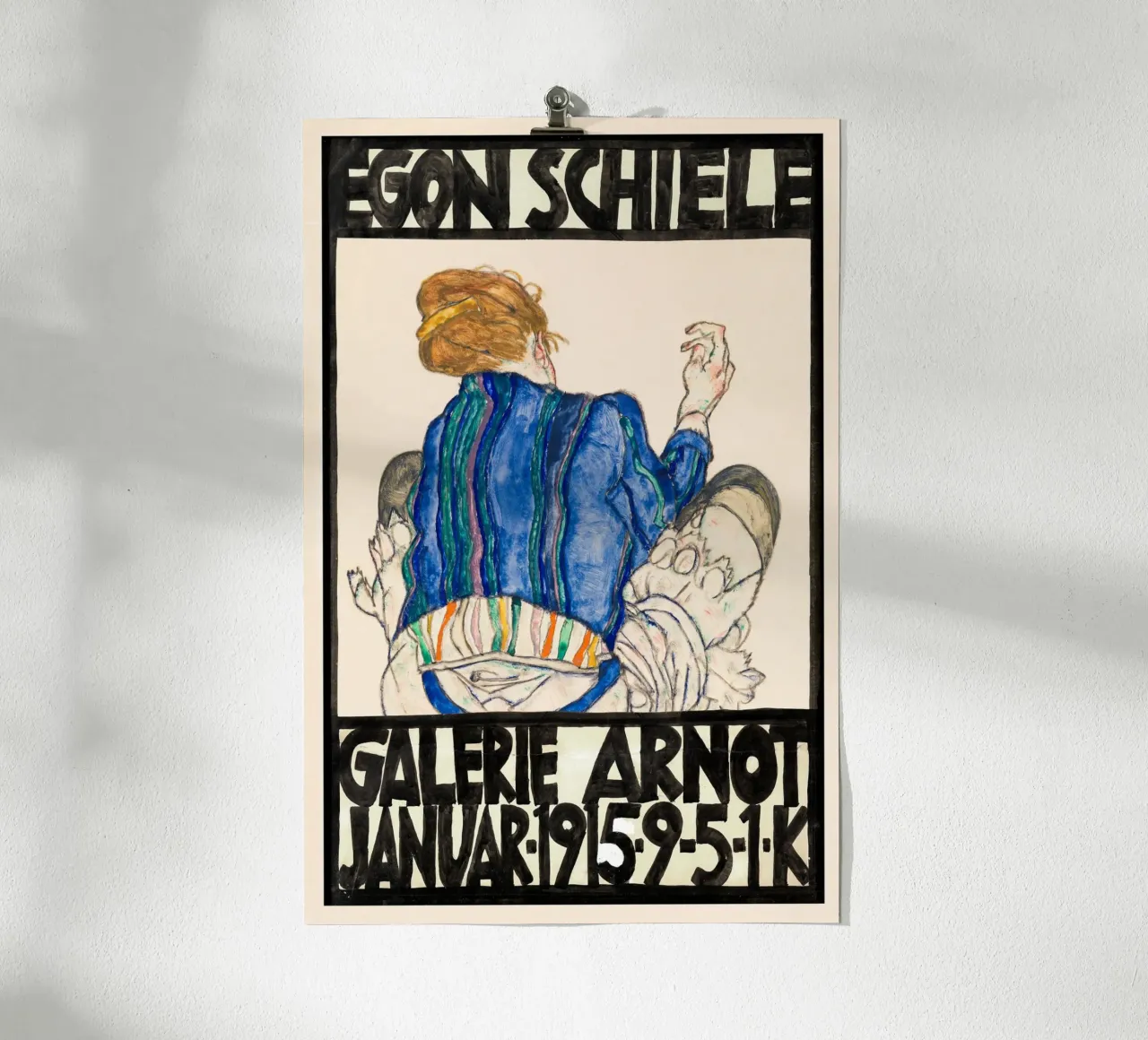 Egon Schiele - Ausstellung - Seated Woman Back View Poster von Old Masters