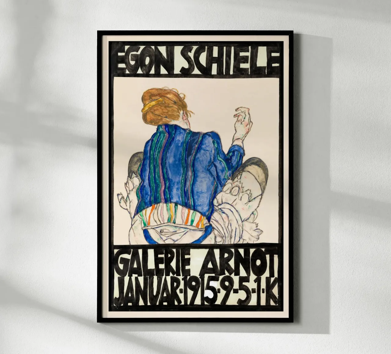 Egon Schiele - Ausstellung - Seated Woman Back View Poster von Old Masters
