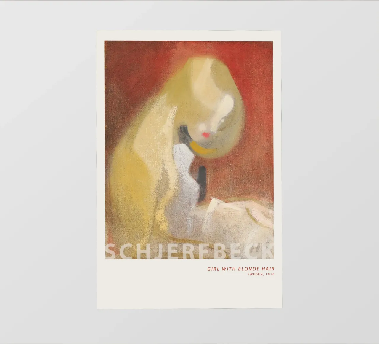 Helene Schjerfbeck - Ragazza con i capelli biondi pellicola backlit da Old Masters