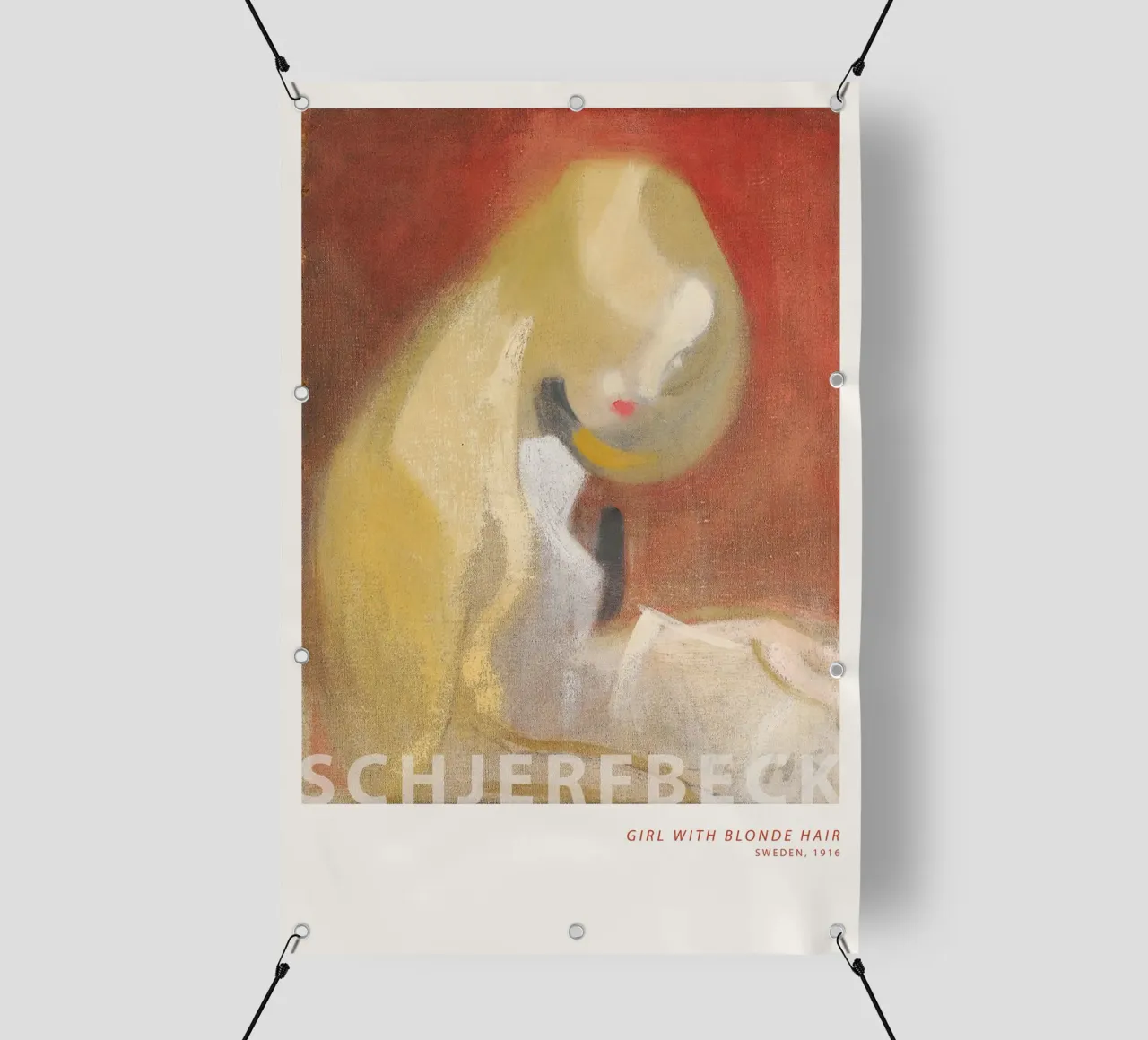Helene Schjerfbeck - Ragazza con i capelli biondi telo in pvc da Old Masters