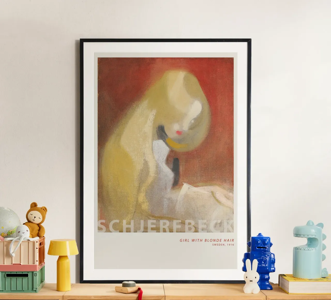 Helene Schjerfbeck - Ragazza con i capelli biondi poster con telaio in plastica da Old Masters