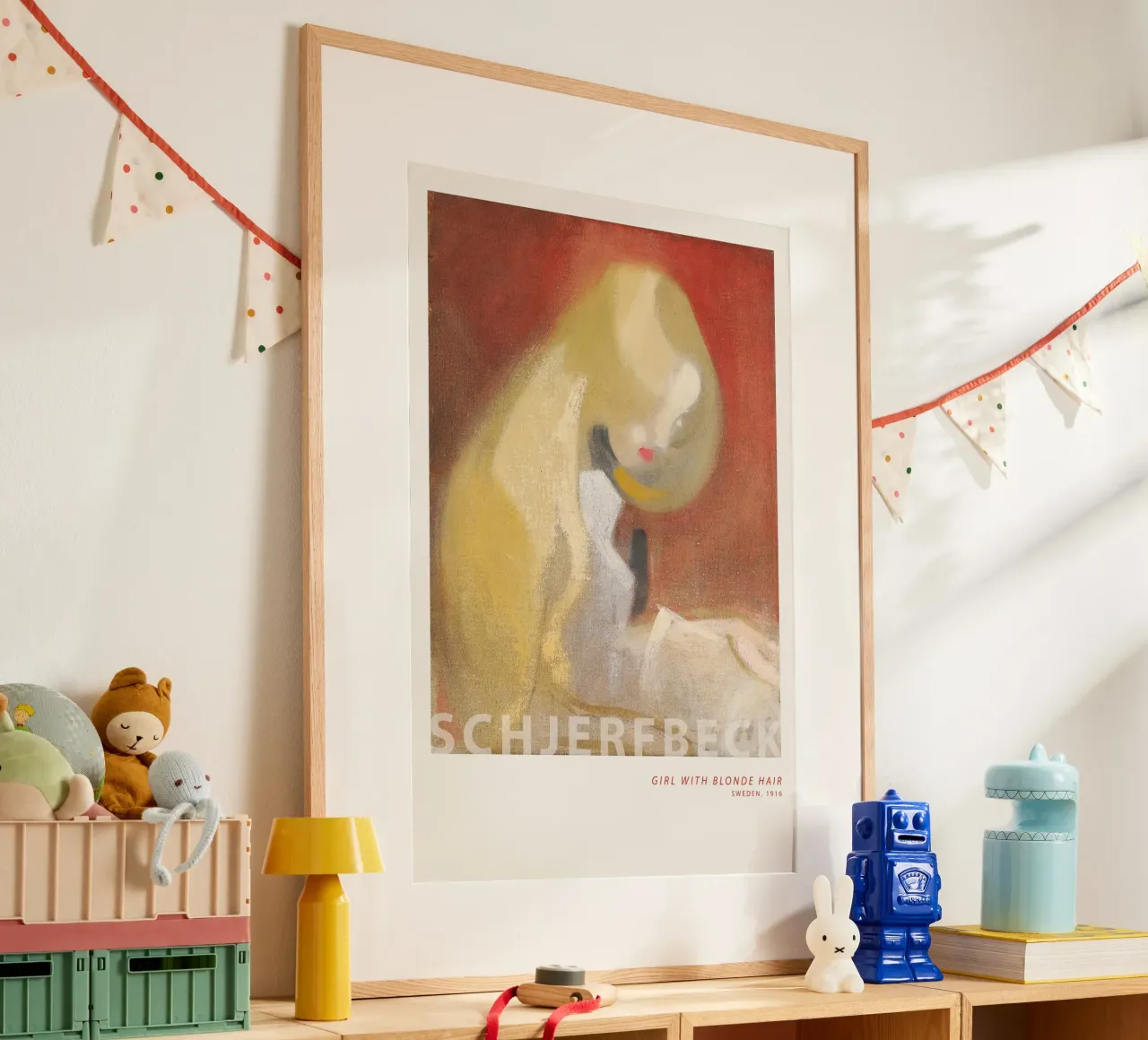 Helene Schjerfbeck - Ragazza con i capelli biondi poster con telaio in plastica da Old Masters