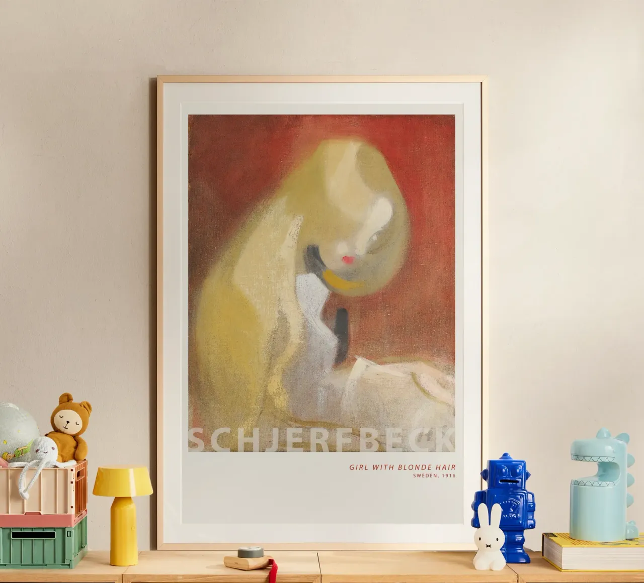 Helene Schjerfbeck - Ragazza con i capelli biondi poster con telaio in plastica da Old Masters