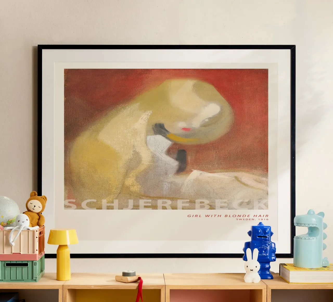 Helene Schjerfbeck - Ragazza con i capelli biondi poster con telaio in plastica da Old Masters