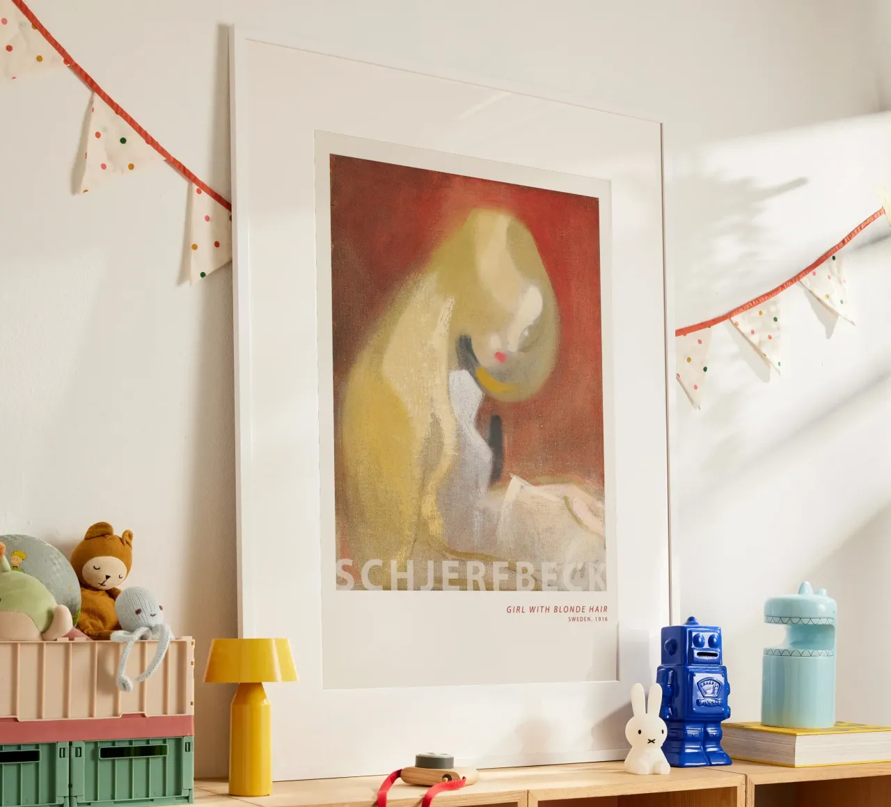 Helene Schjerfbeck - Ragazza con i capelli biondi poster con telaio in plastica da Old Masters