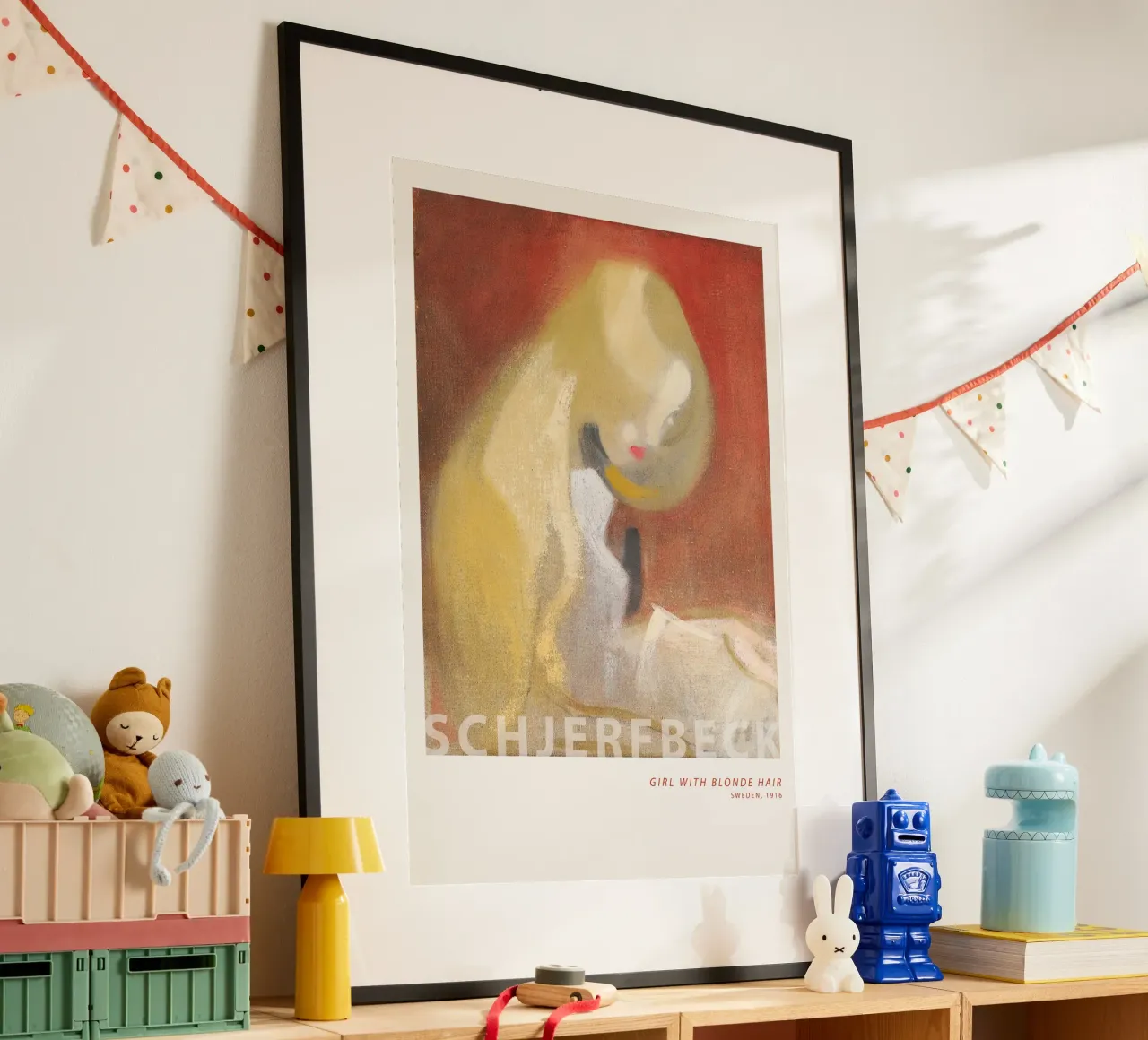 Helene Schjerfbeck - Ragazza con i capelli biondi poster con telaio in plastica da Old Masters