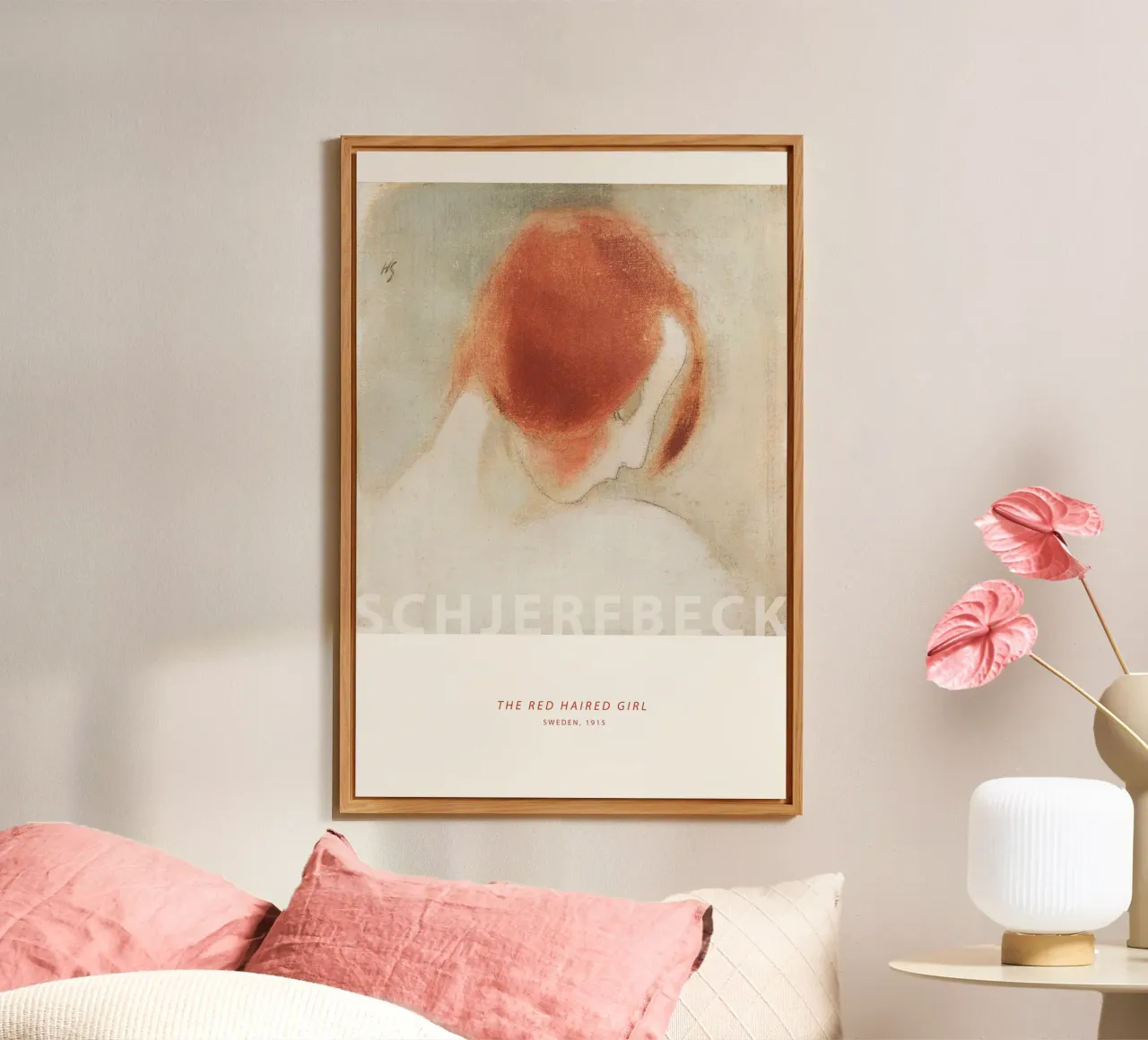 Helene Schjerfbeck - La ragazza con i capelli alluminio dibond da Old Masters