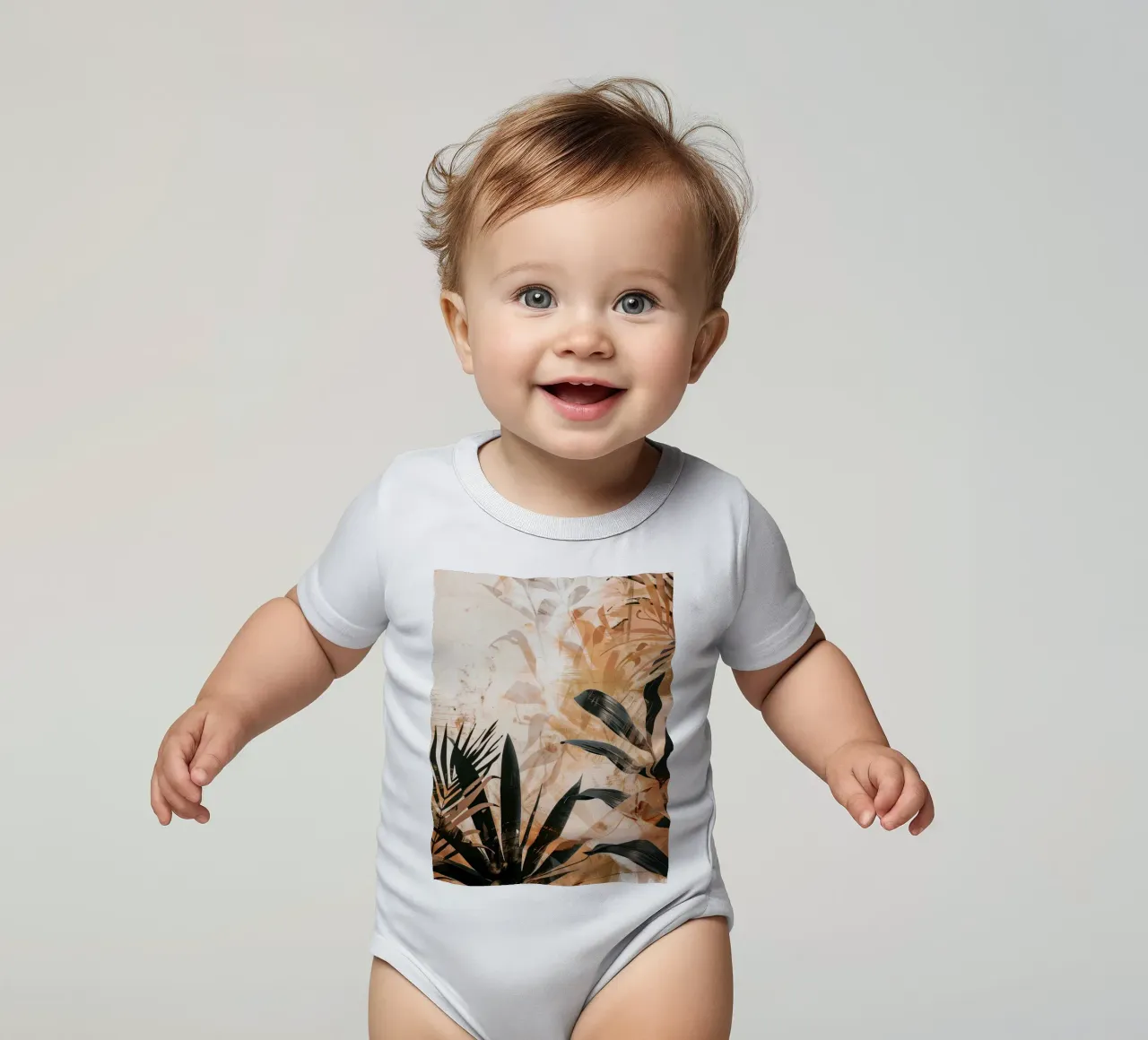 Leaves Boho C body neonato maniche corte da Mateo
