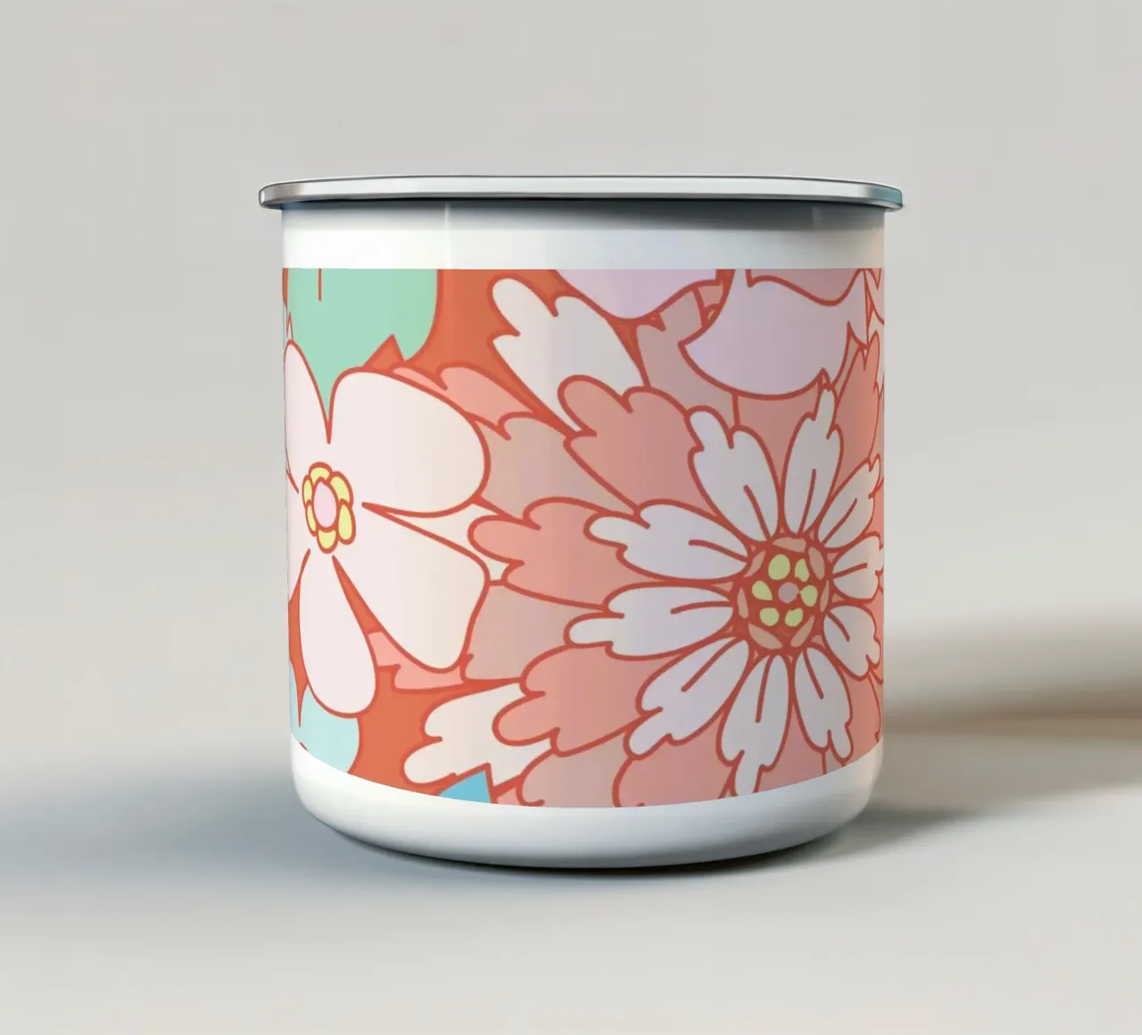 Fiori audaci tazza in smalto da Nikitajariwala