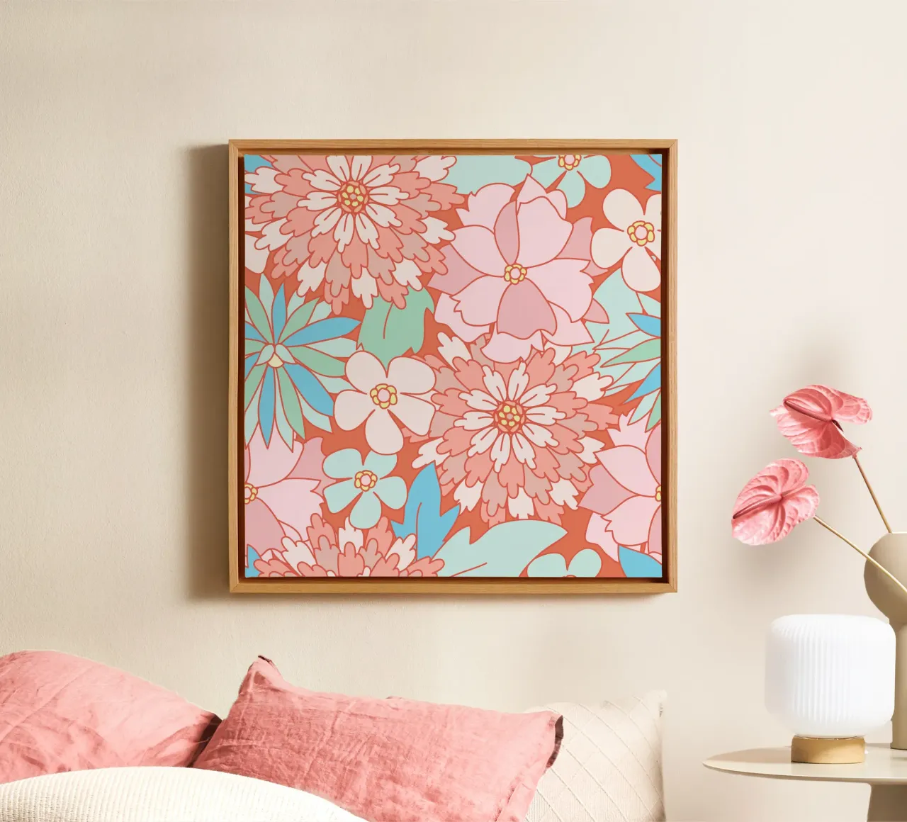 Bold Blooms canvas by Nikitajariwala