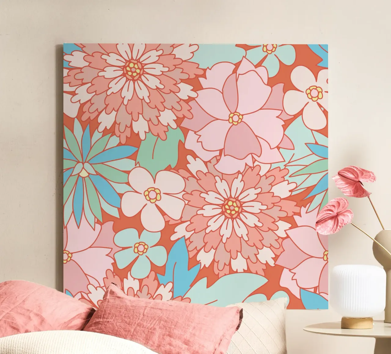 Bold Blooms canvas by Nikitajariwala