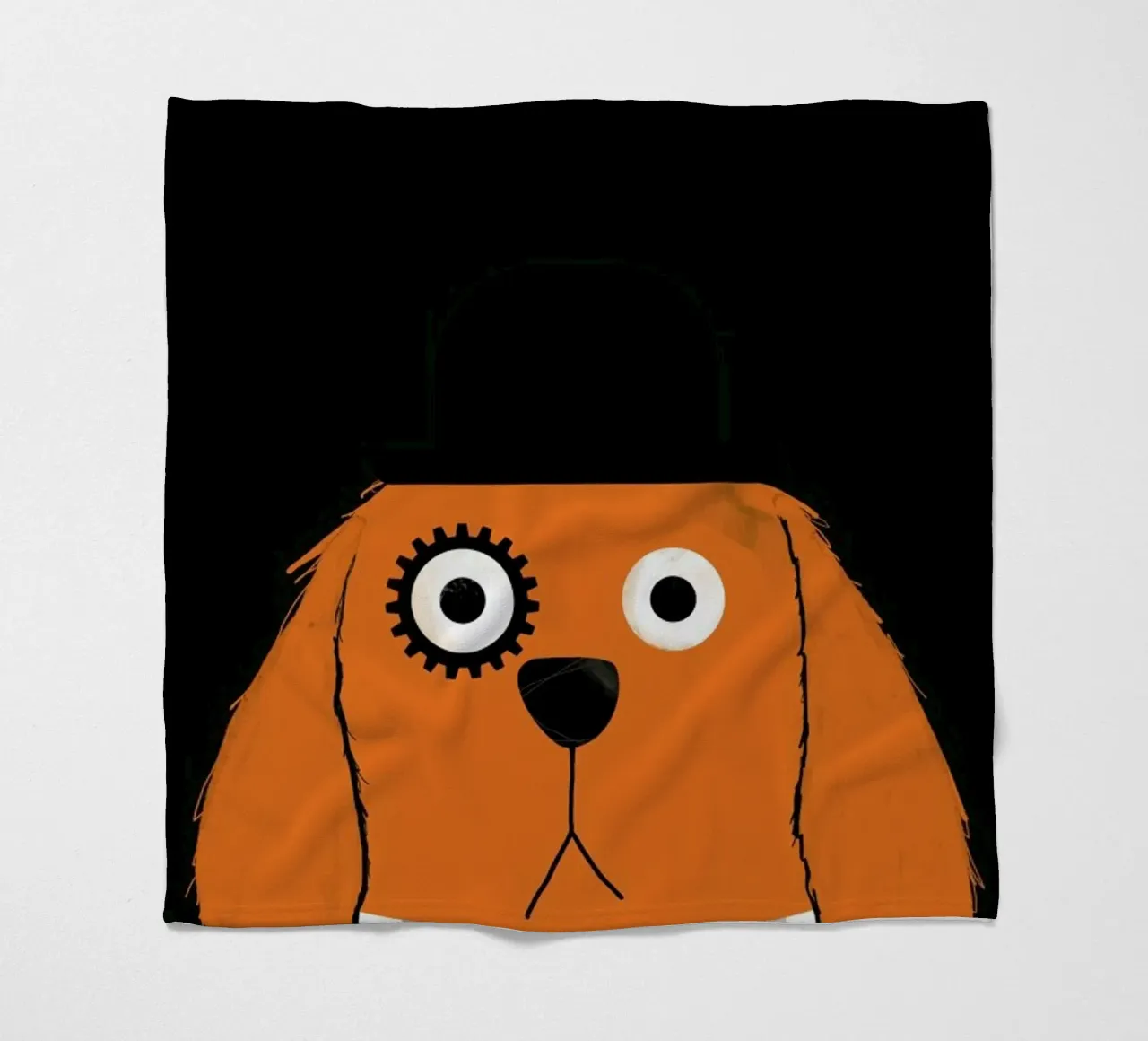 Dog Clockwork fleece blanket by Doozal