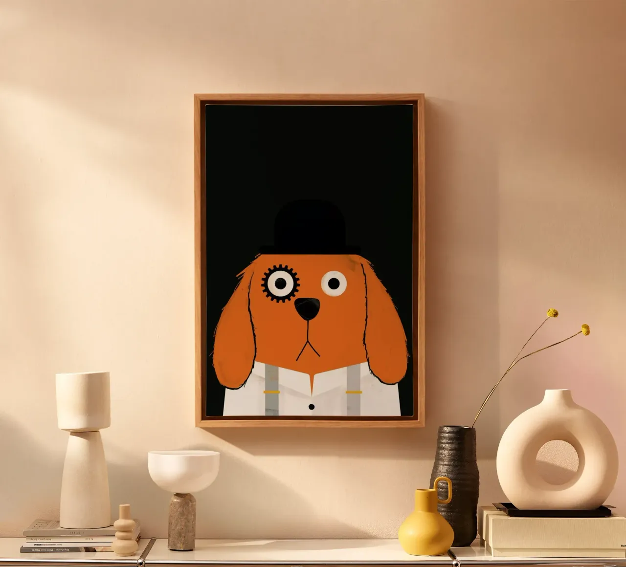Dog Clockwork canvas by Doozal